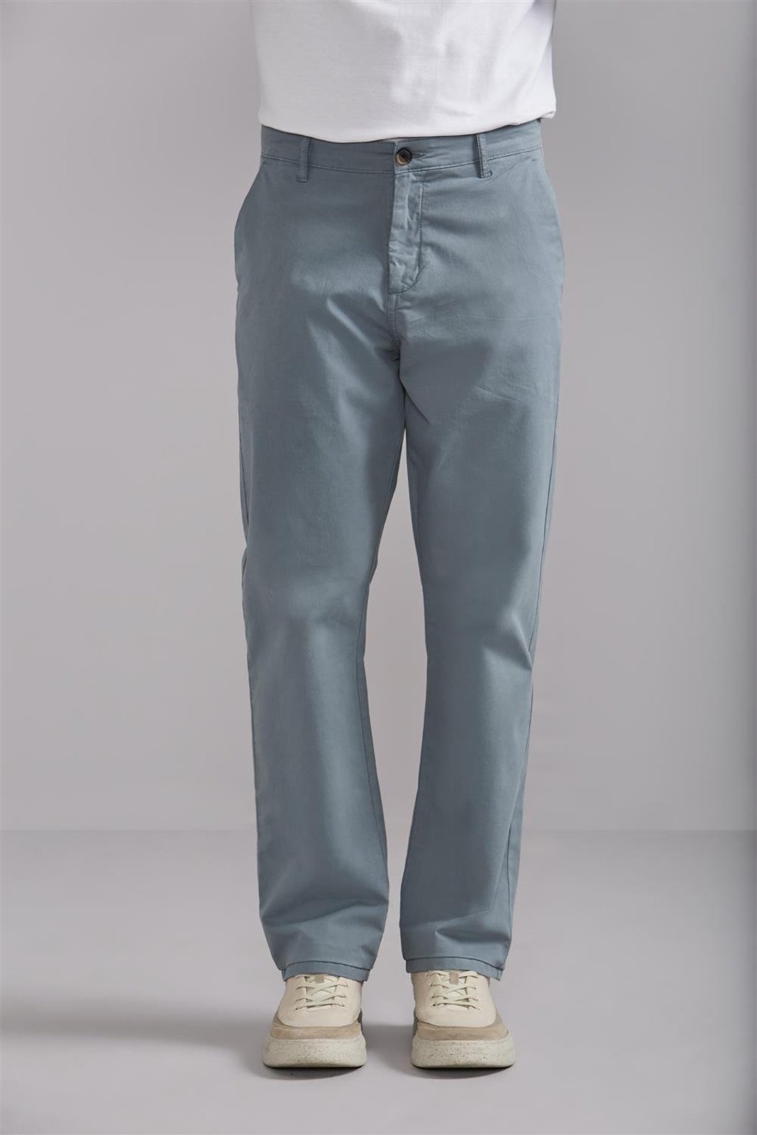 HIGHSTIL Calça Chino Comfort - Azul Acinzentado
