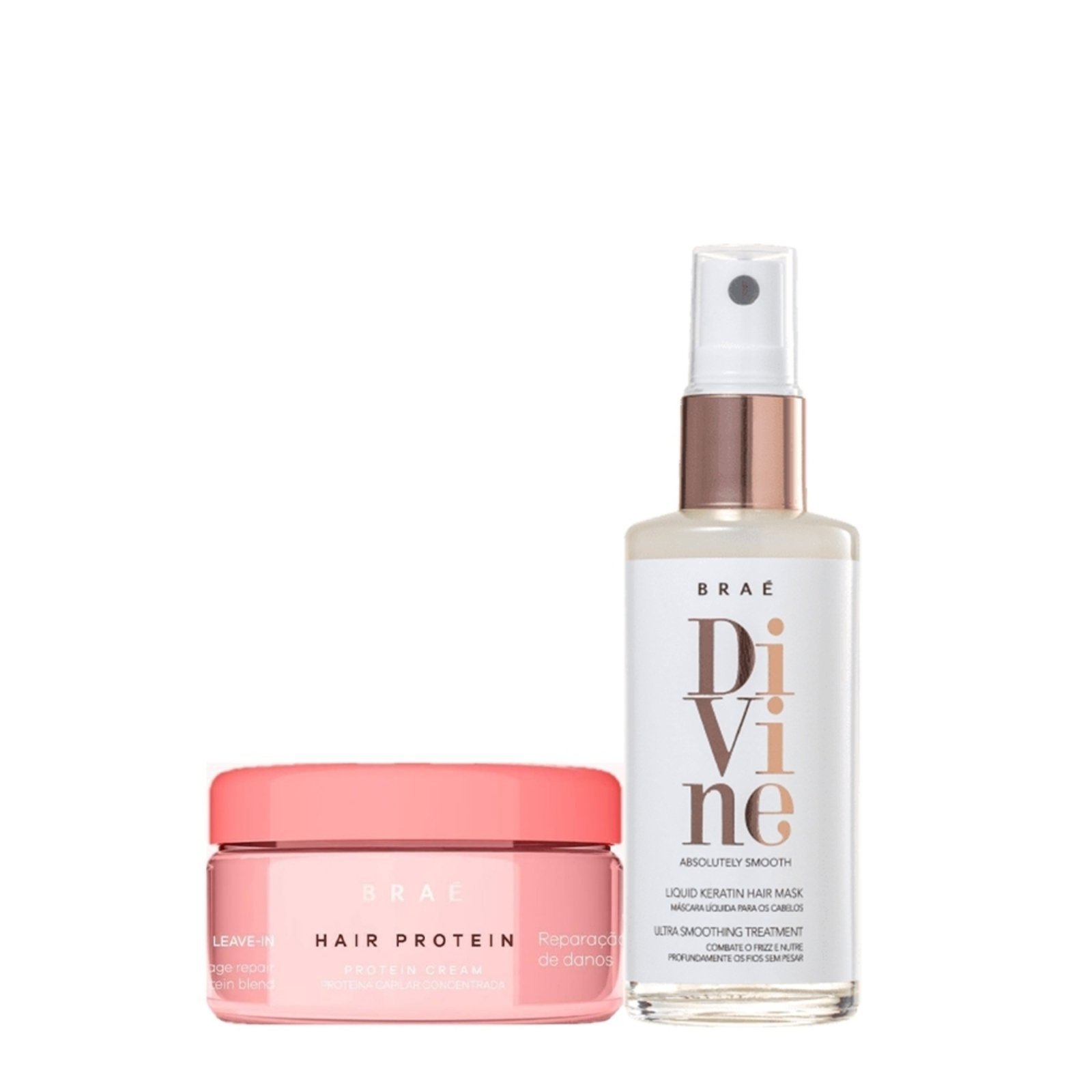 Vista 2 Kit Braé Hair Protein e Divine Máscara de Queratina (2 produtos) multicolorido BRAÉ multicolorido