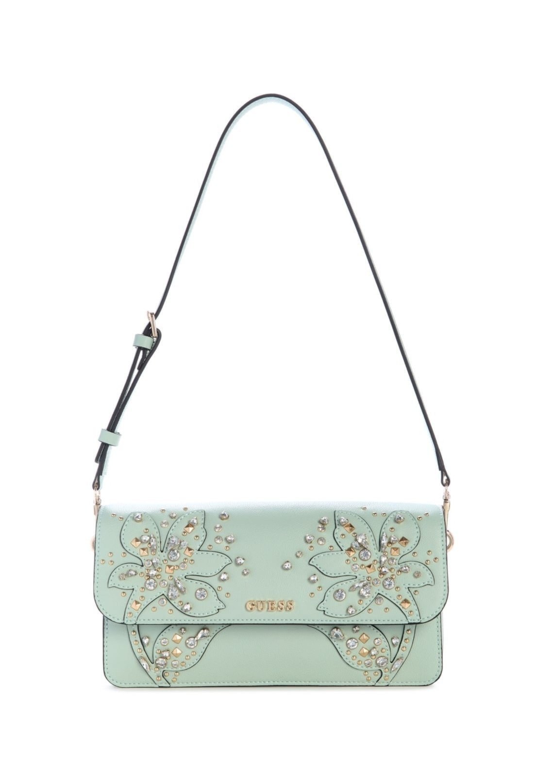 Vista 2 Bolsa Guess Sadie Flap Shoulder Claro verde Guess verde