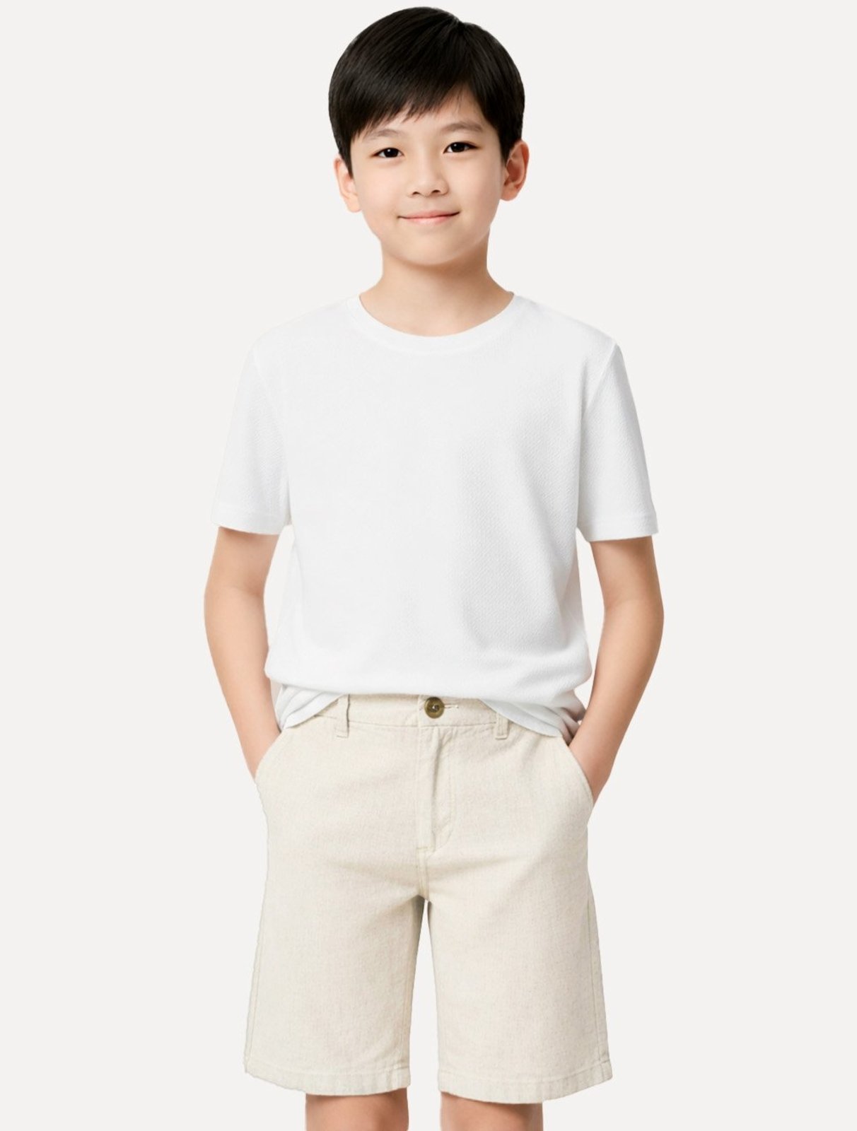 Infantil - Bermuda Reserva Casual Linho Tal Pai Tal FIlho Areia