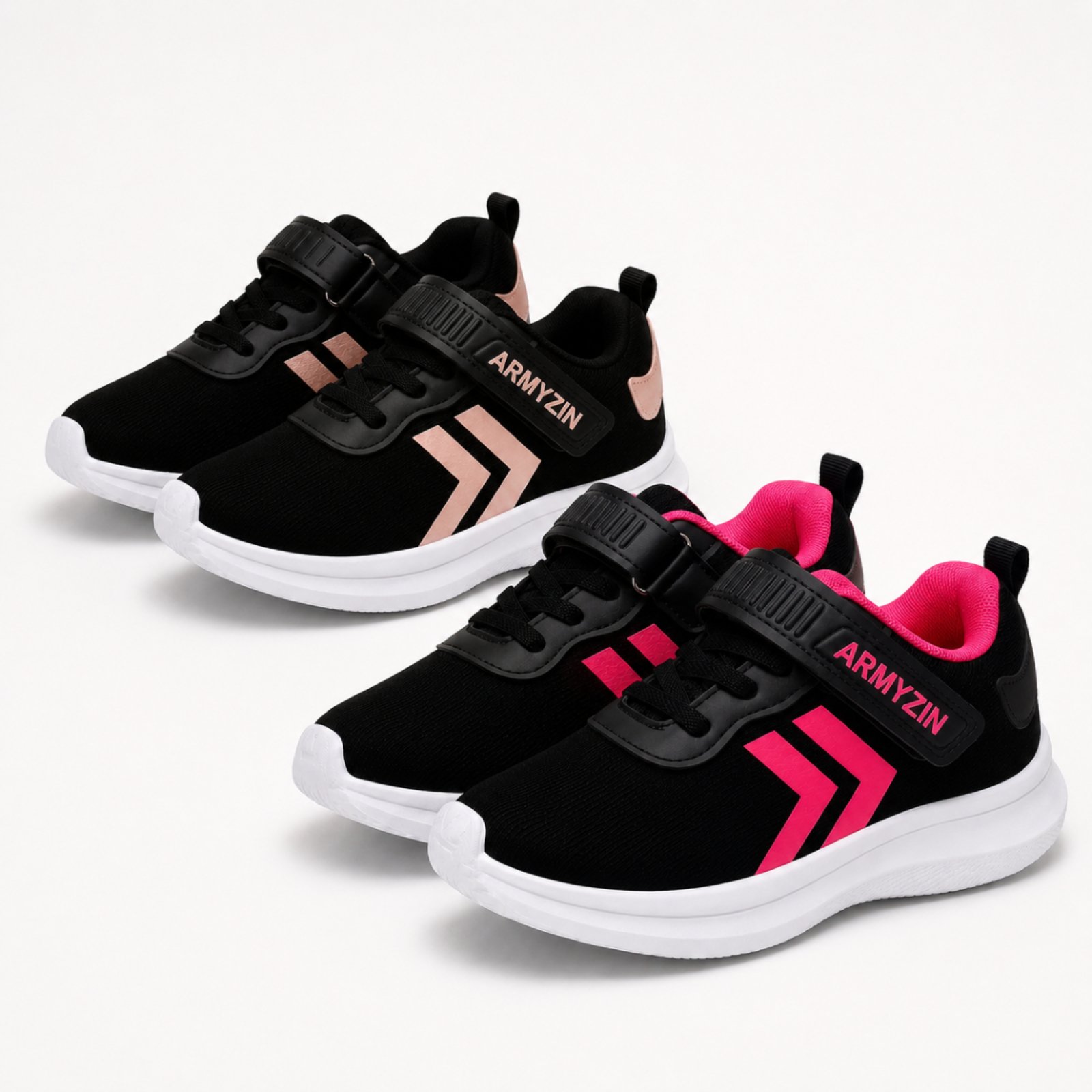 Infantil - Kit 2 Tênis Feminino Menina Casual Confortável Leve Antiderrapante