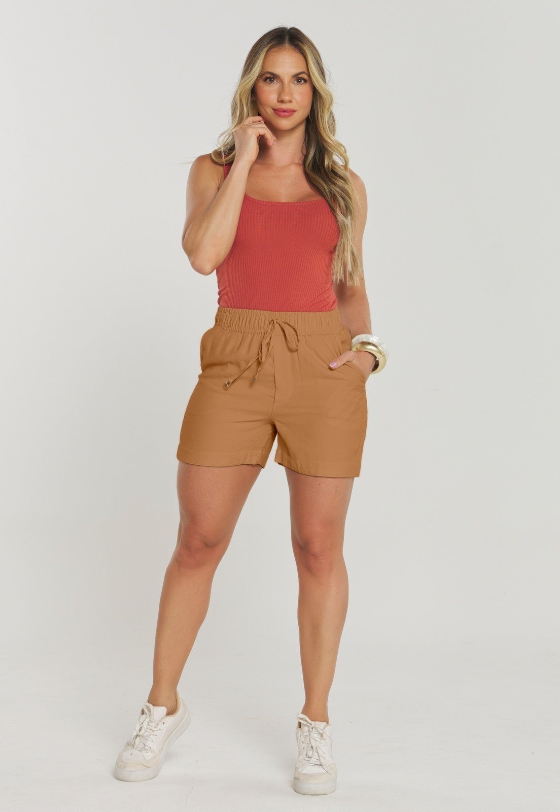 Short Rudély Twill Marrom