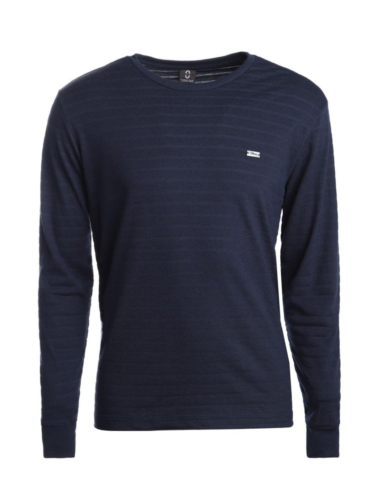 Camiseta Malha Texturizada Manga Longa Masculina MARINHO