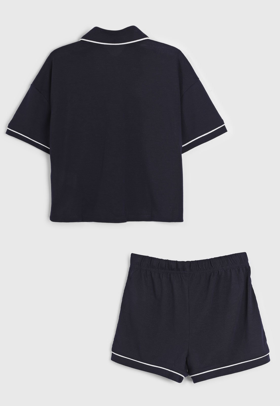 Vista 3 Kit Pijama 2pçs GAP Curto Americano Azul-Marinho azul marinho GAP azul marinho