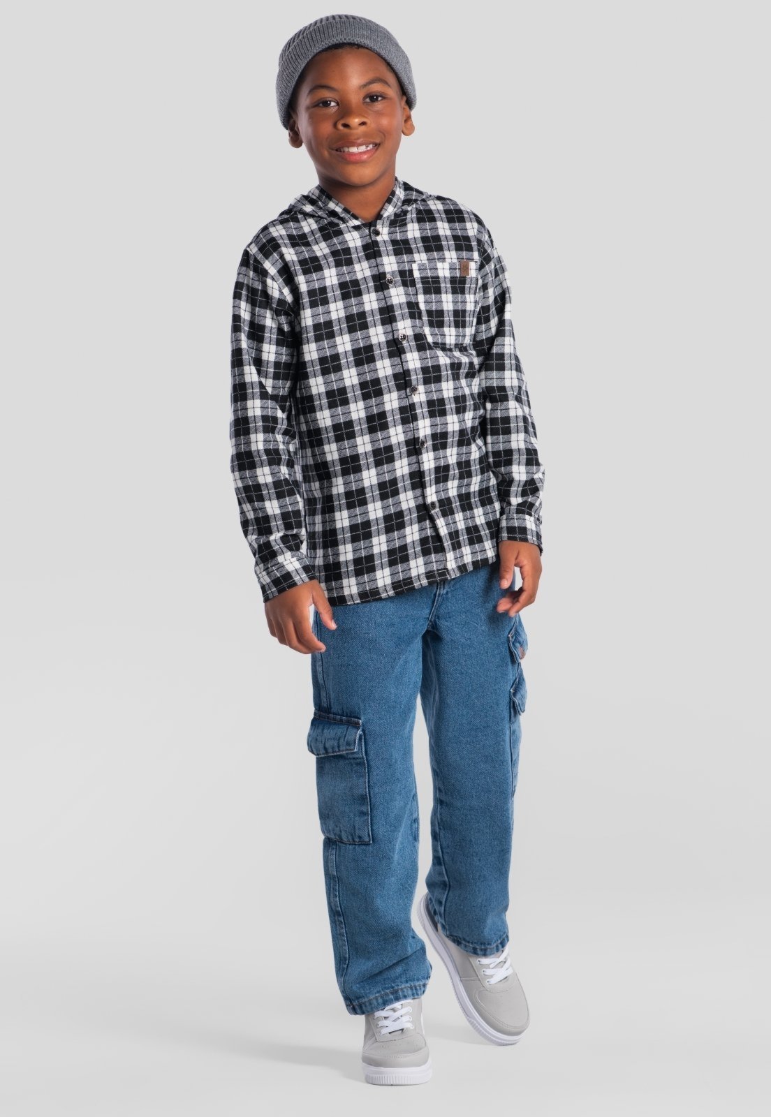 Infantil - Camisa menino em flanela xadrez Brandili
