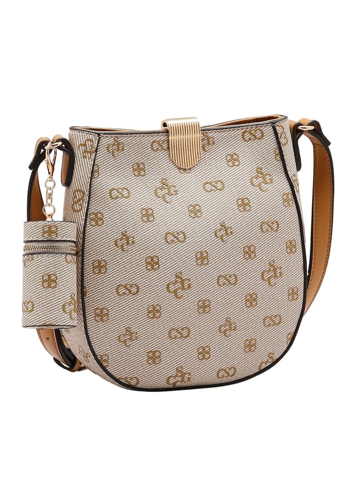 Bolsa Feminina Chenson Monograma Atemporal 3485420 Bege