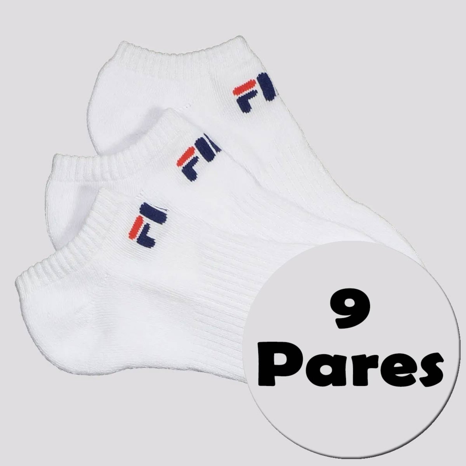Kit Meia Fila 9 Pares Cano Curto Branco