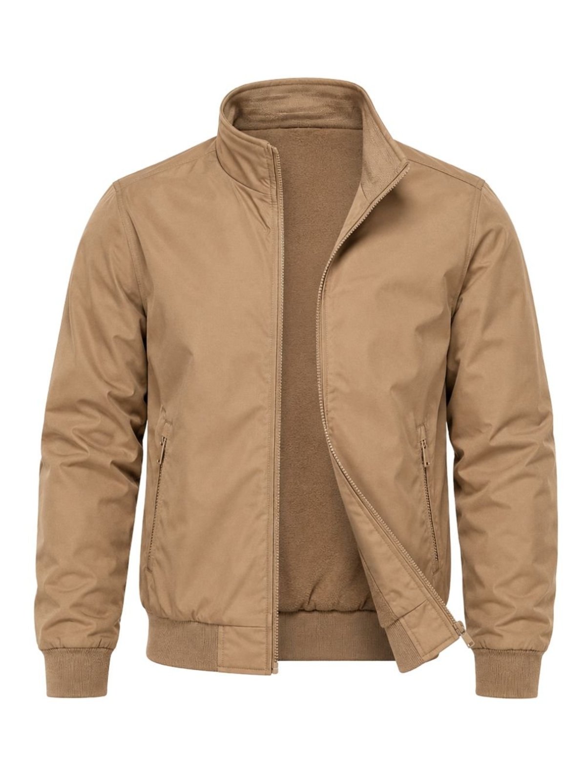 Jaqueta Masculina Forrada com Bolsos e Zíper Frontal Crocker - 51092