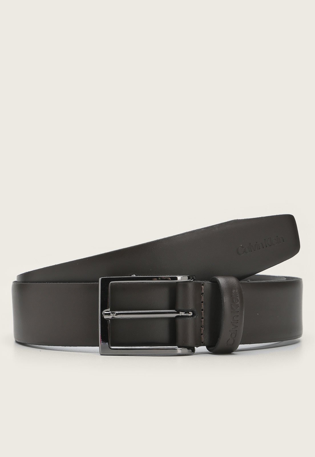 Cinto Masculino Calvin Klein Liso Marrom