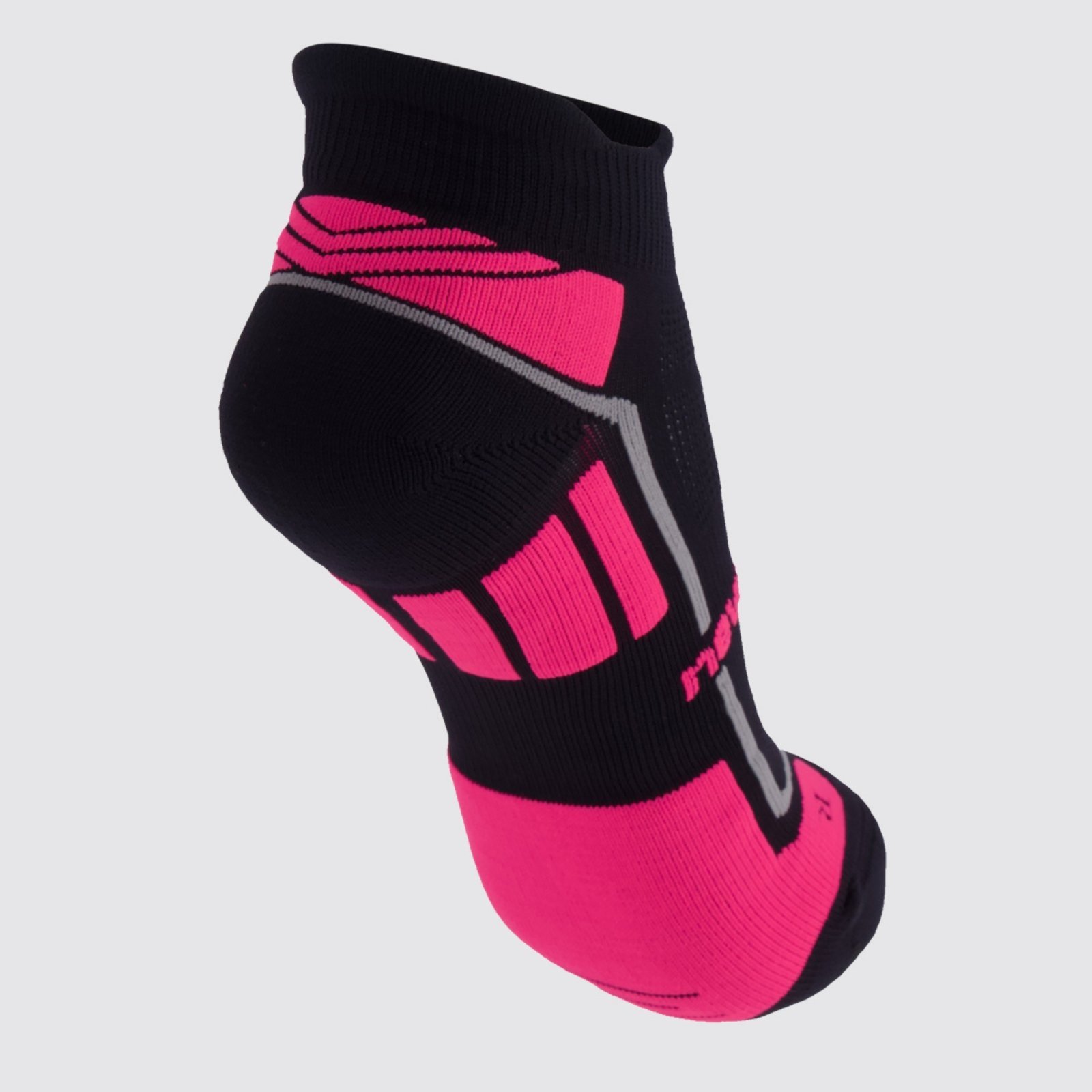 Vista 3 Meia New Balance Cano Invisível Feminina Preta e Rosa preto rosa New Balance preto rosa