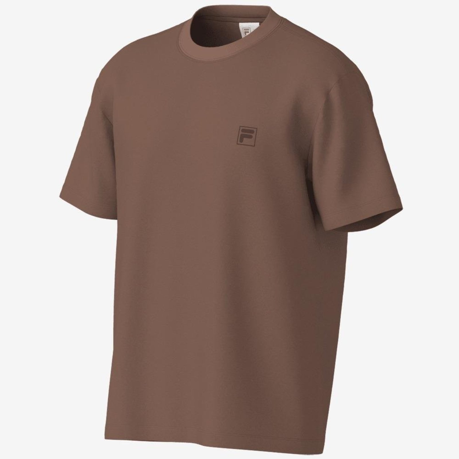 Camiseta Masculino Malha Fila Comfort 1416405 Marrom G