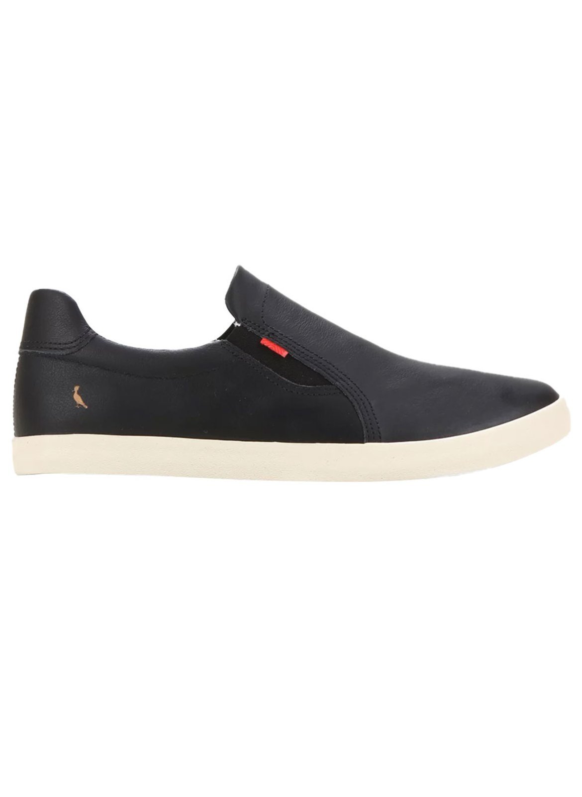 Tênis Reserva Masculino Slip On Lapa Couro Off-White/Preto