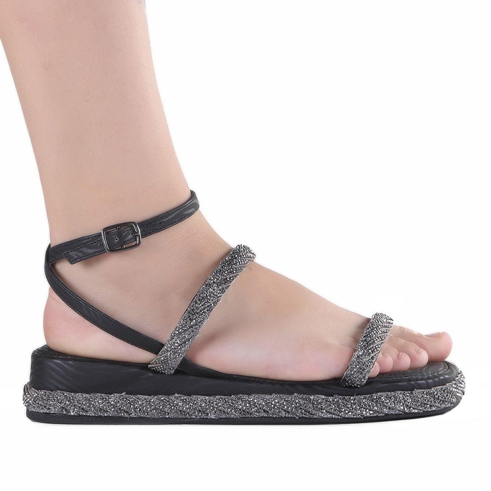 Sandália Feminina Zariff D617pl Zariff Preto
