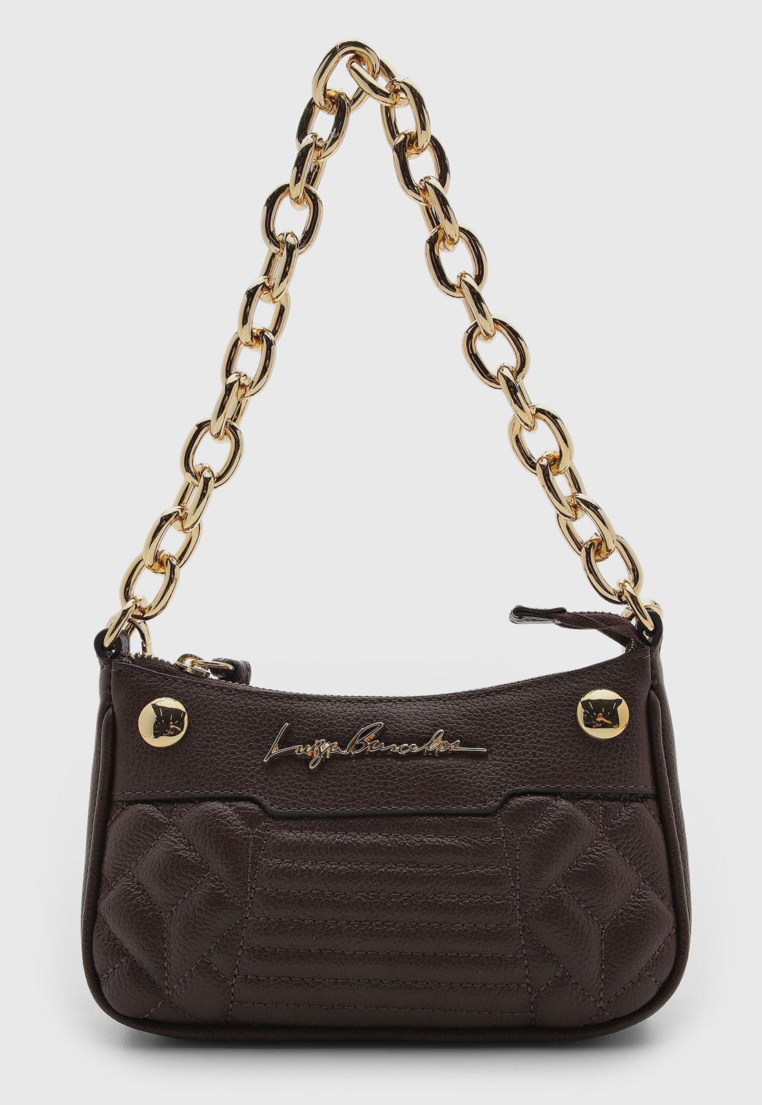 Bolsa Feminina Luiza Barcelos Couro Marrom