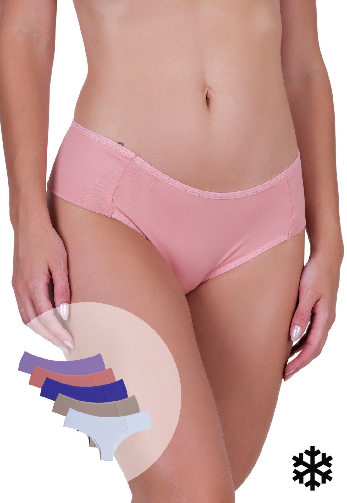 Vista 2 Kit 5 Calcinhas Femininas Microfibra Bombom Laterais Duplas Concept Lingerie multicolorido Concept Lingerie multicolorido