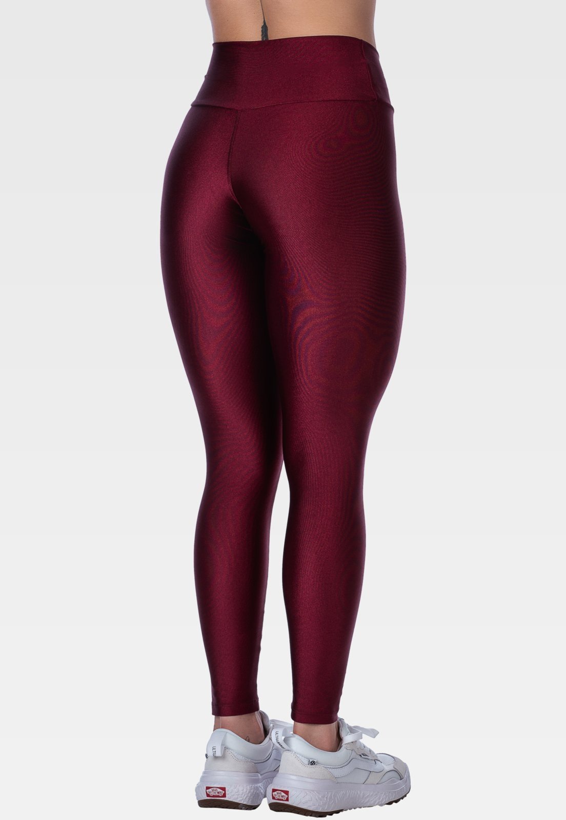 Vista 3 Calça Legging Fitness Cós Alto Transpassado Summer Soul bordô Summer Soul bordô