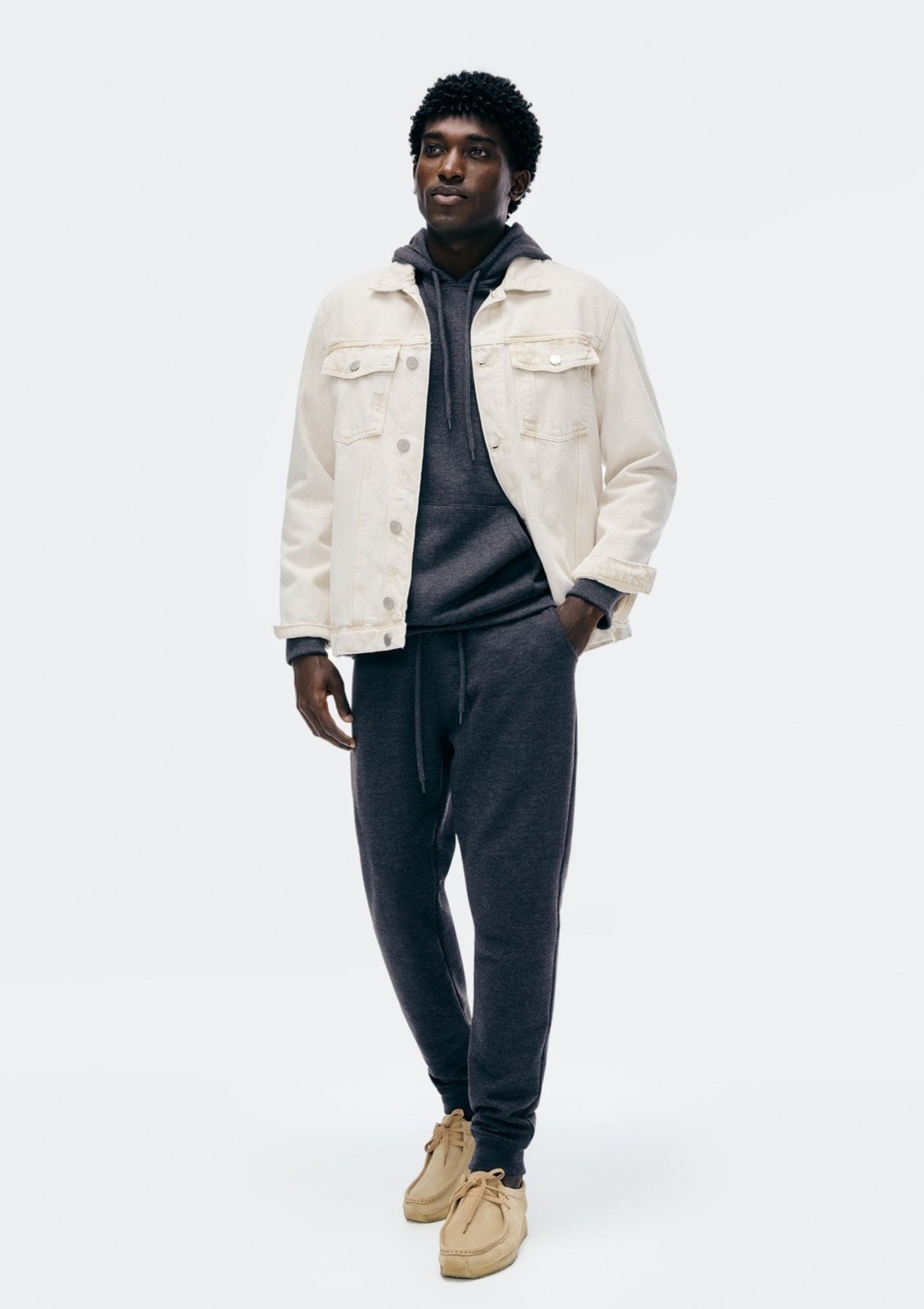 Calça Básica Masculina Jogger em Moletom