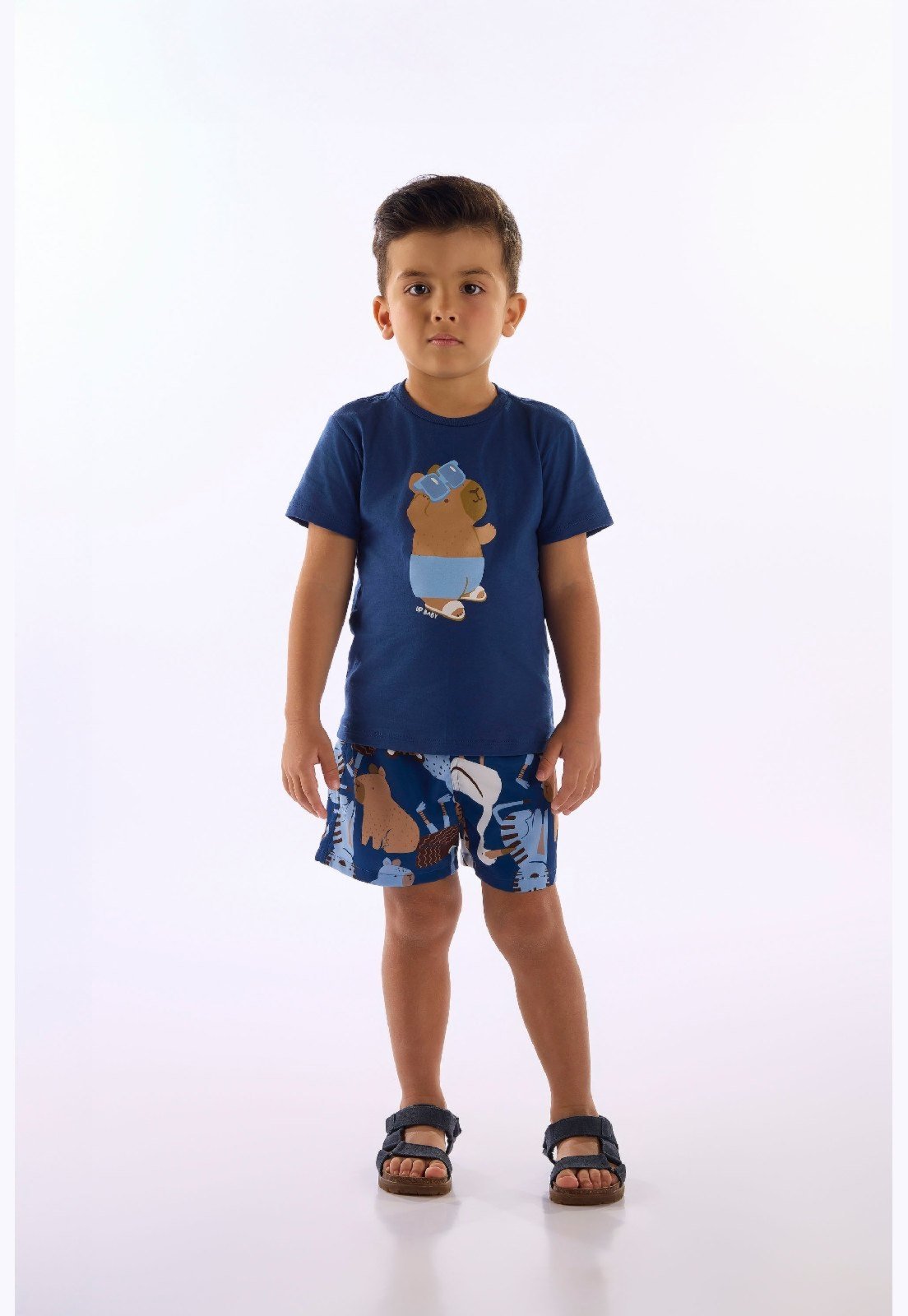 Infantil - Conjunto Tropical Short Up Baby Verde