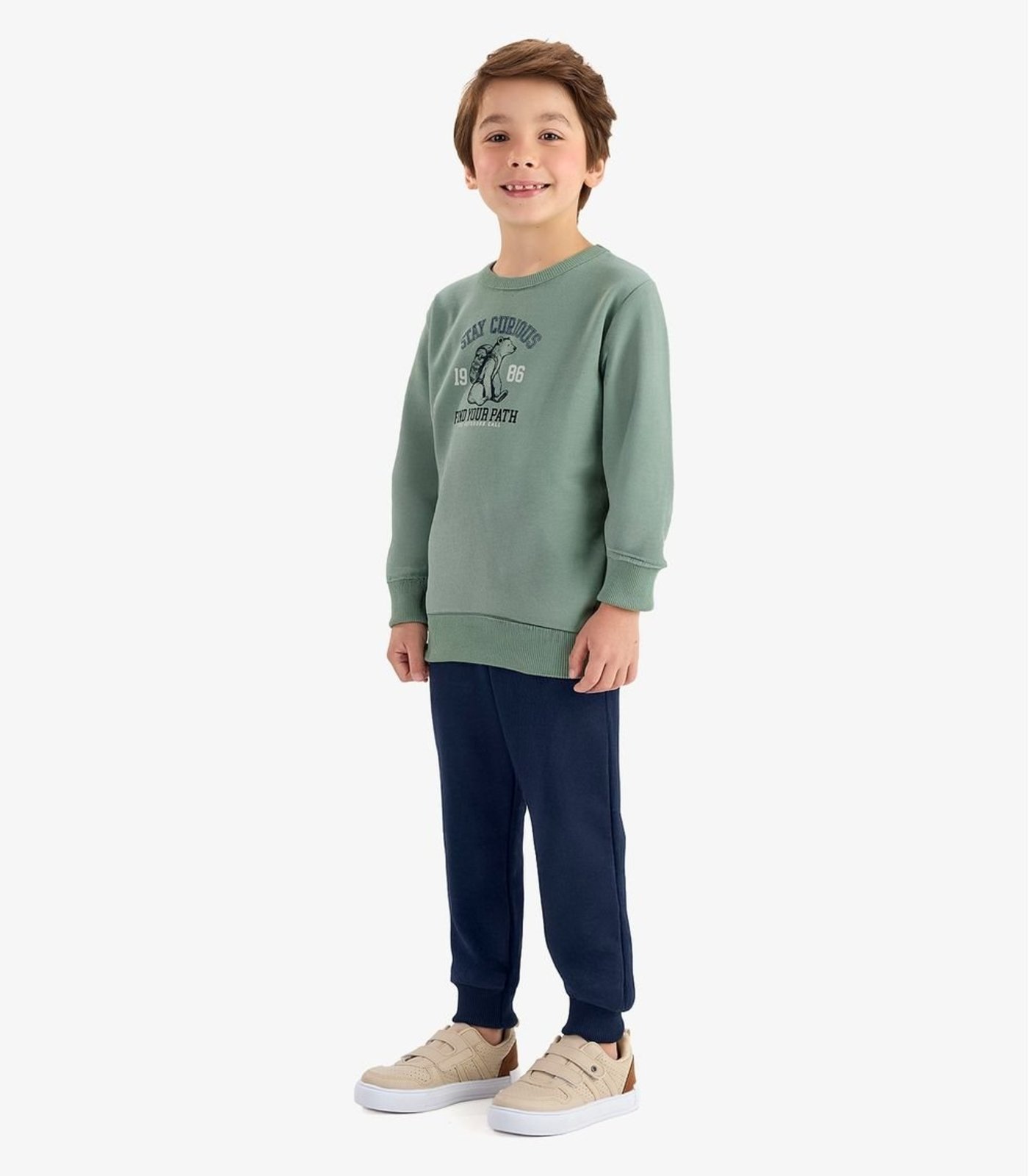Infantil - Conjunto Blusão e Calça Moletom Rovi Verde