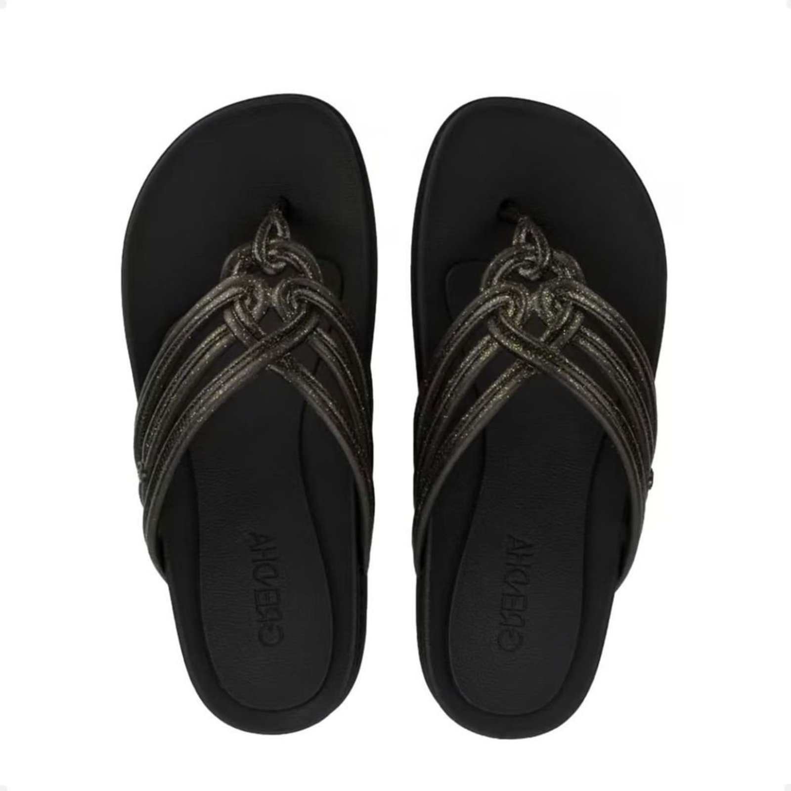 Vista 2 Tamanco Feminino Papete Grendene Hera preto Grendene preto