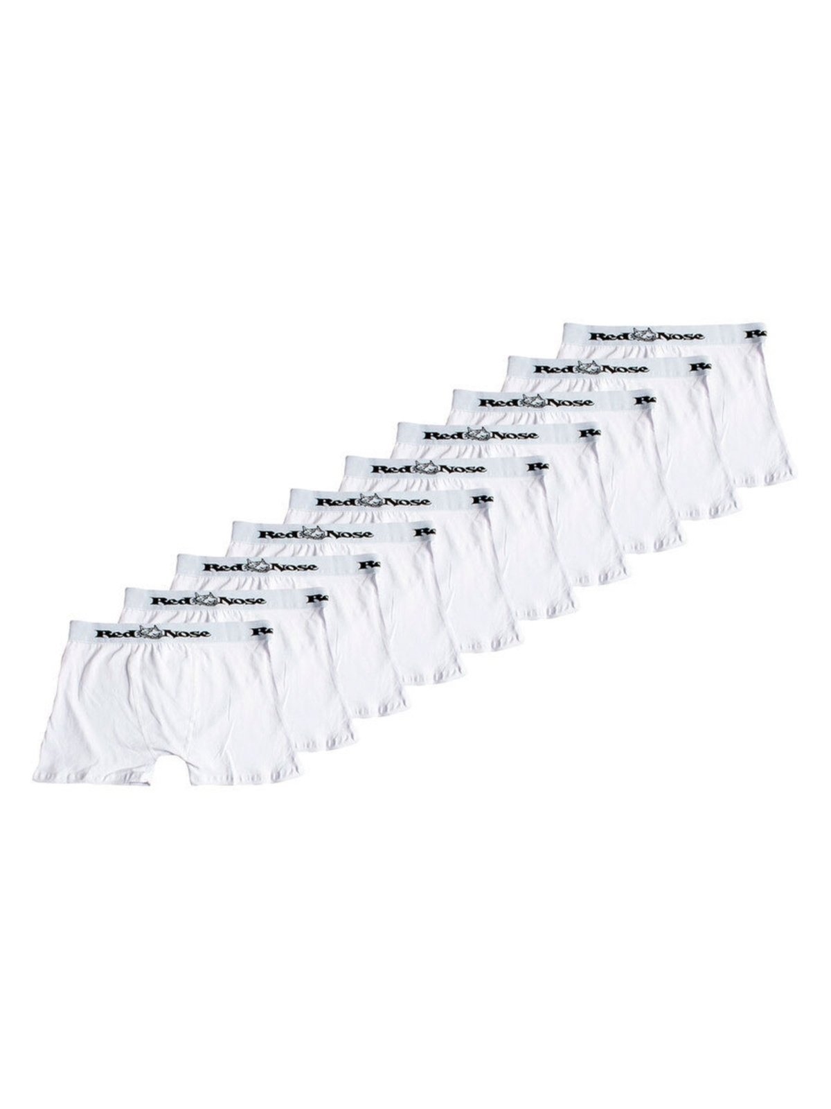 Vista 2 Kit com 10 Cuecas Boxer Red Nose 320 Branco branco red Red Nose branco red