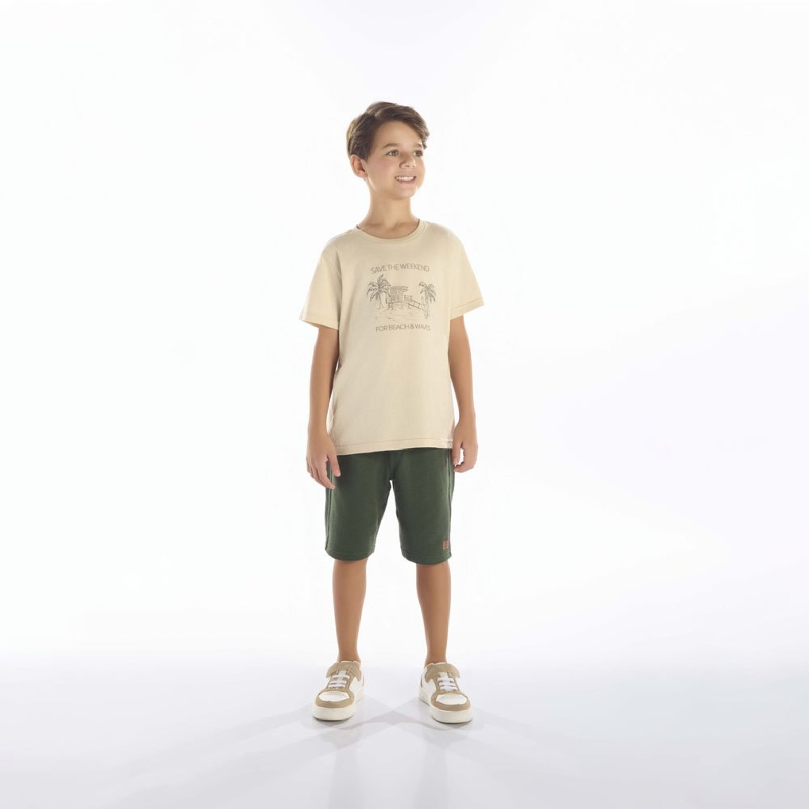 Infantil - Camiseta Menino - Bege - 52359-1225