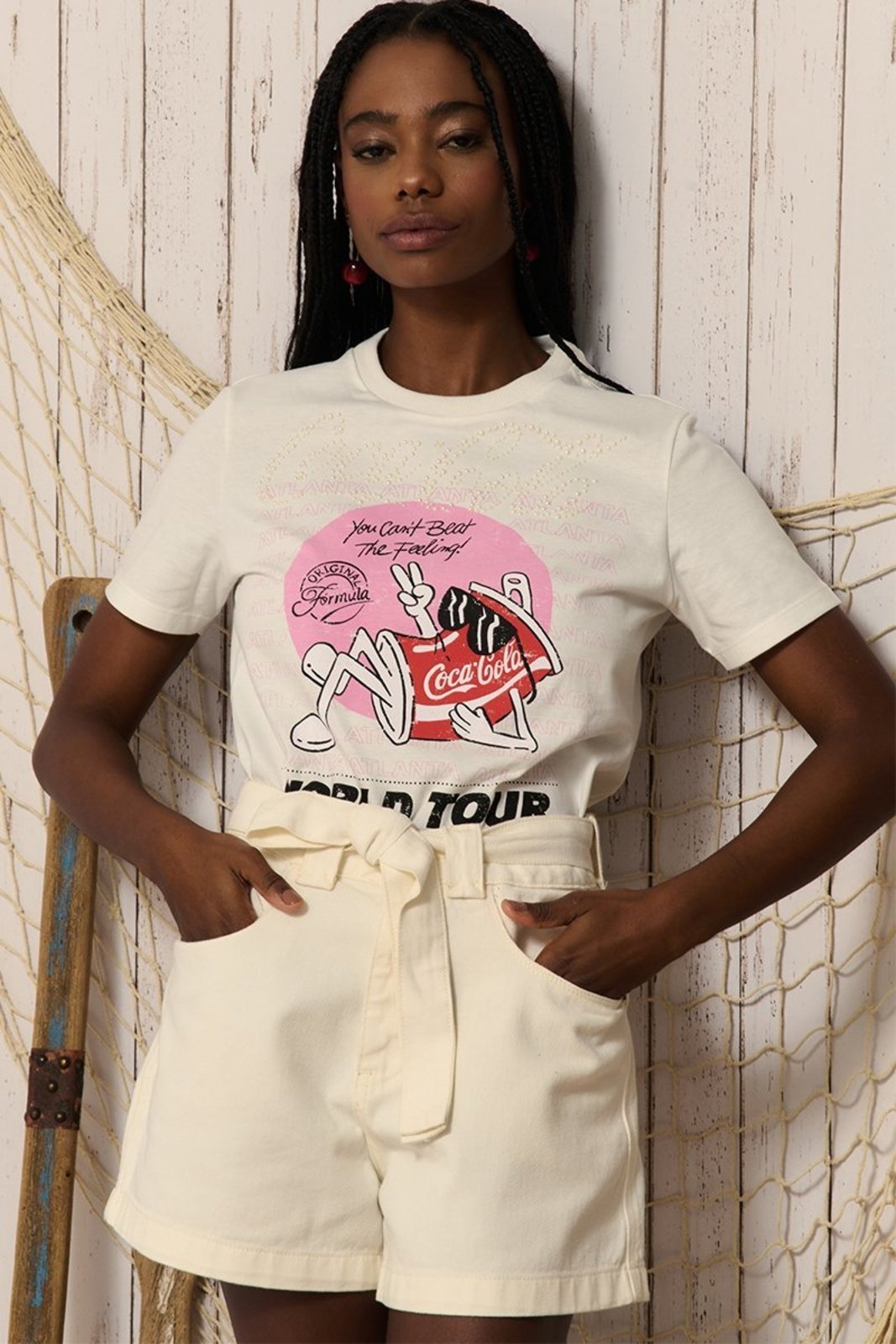 Camiseta Com Aplicação Coca-Cola