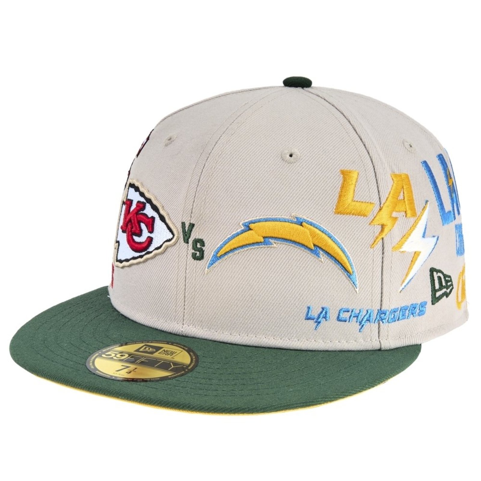 Boné New Era 59fifty NFL Aba Reta Fitted Cinza