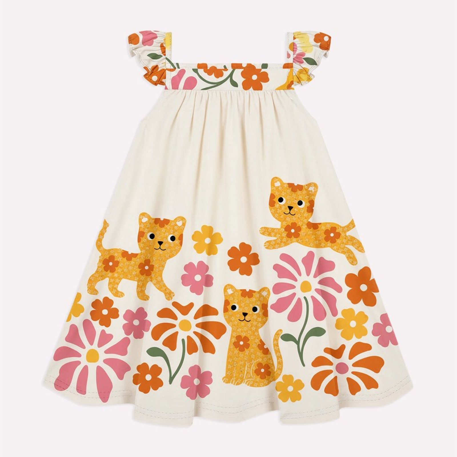 Infantil - Vestido Menina Gatinhos Kyly