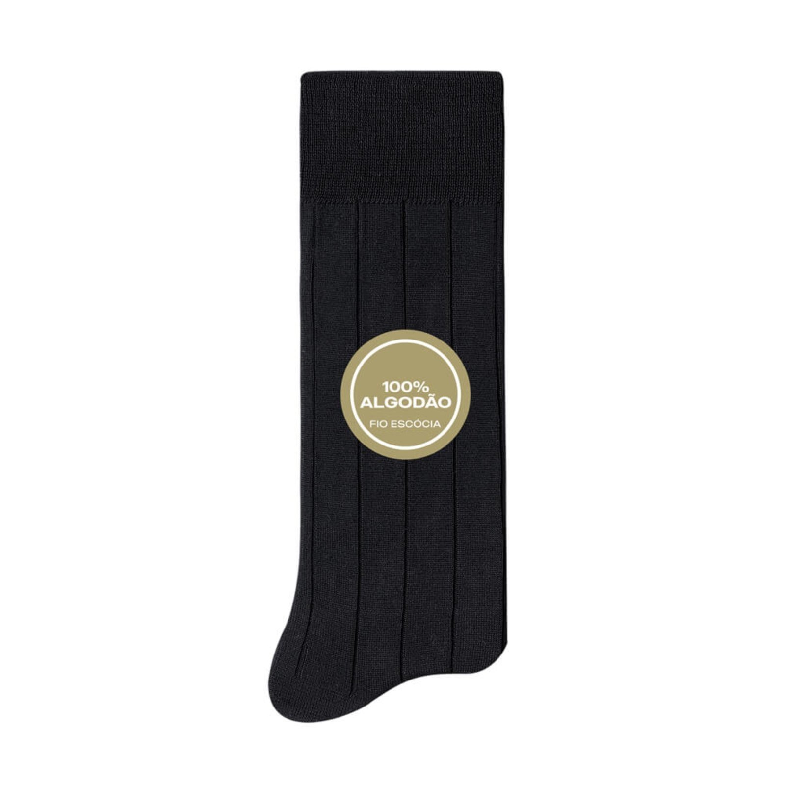 Meia Social Fio Escócia Selene 8910-004 Casual Preto