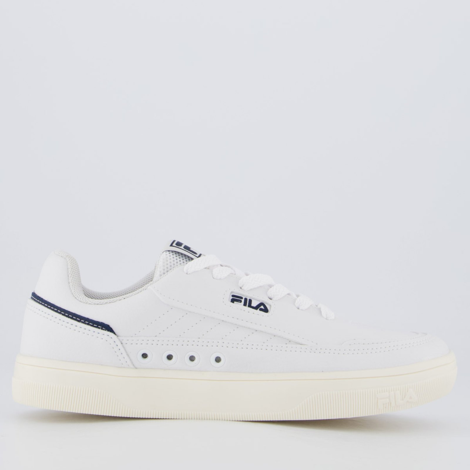 Vista 2 Tênis Fila Vortex Feminino e Marinho branco Fila branco