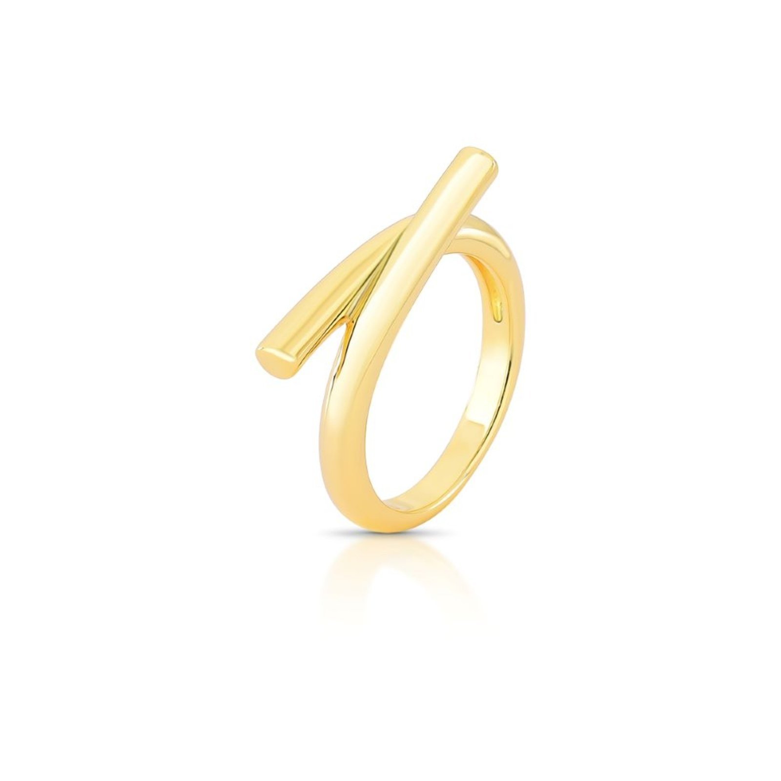 Infantil – Anel Aro Torcido Liso Semijoia Banhada a Ouro 18K Ania Store