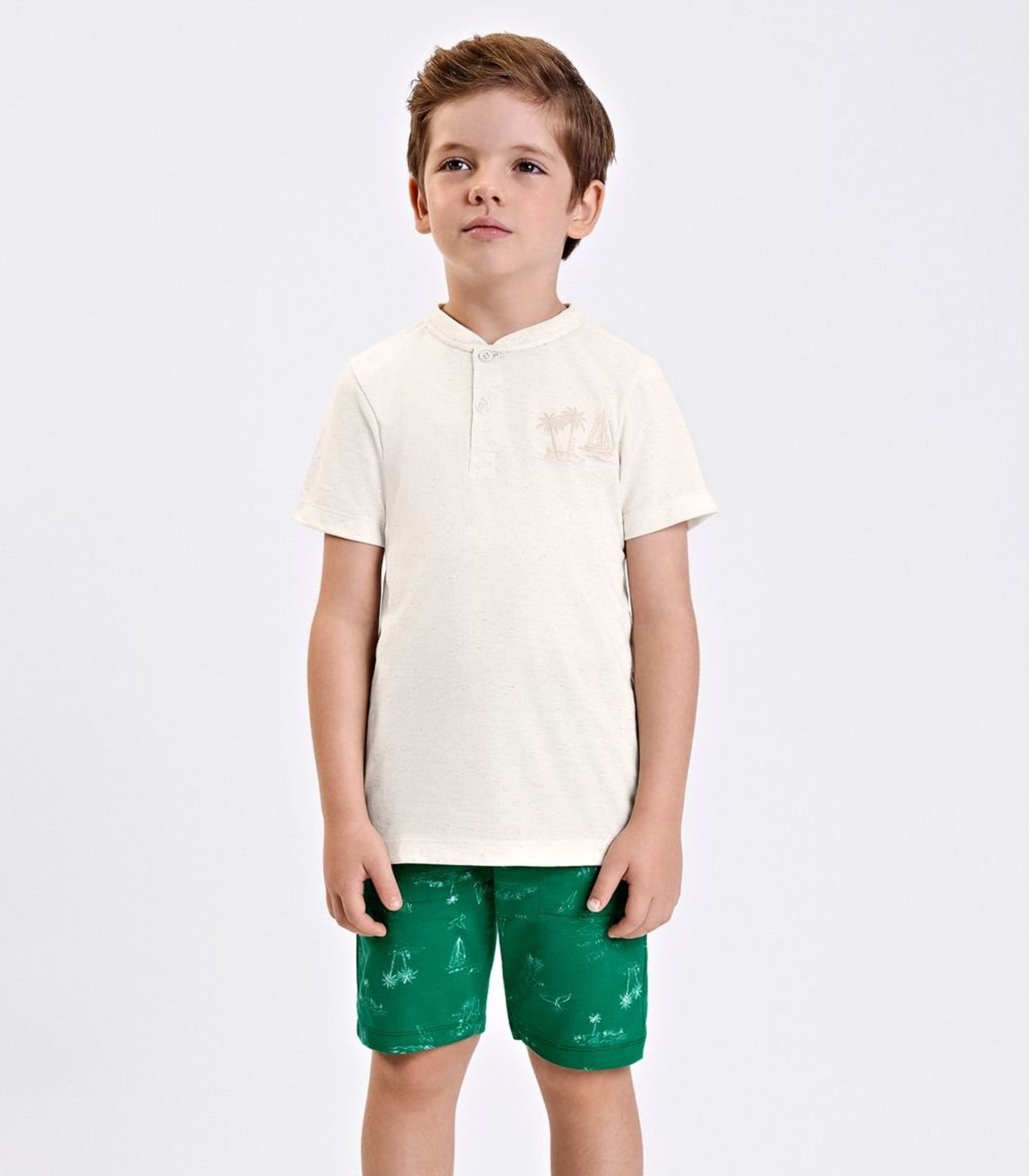 Infantil - Conjunto Verão Menino Meia Malha Trick Nick Verde