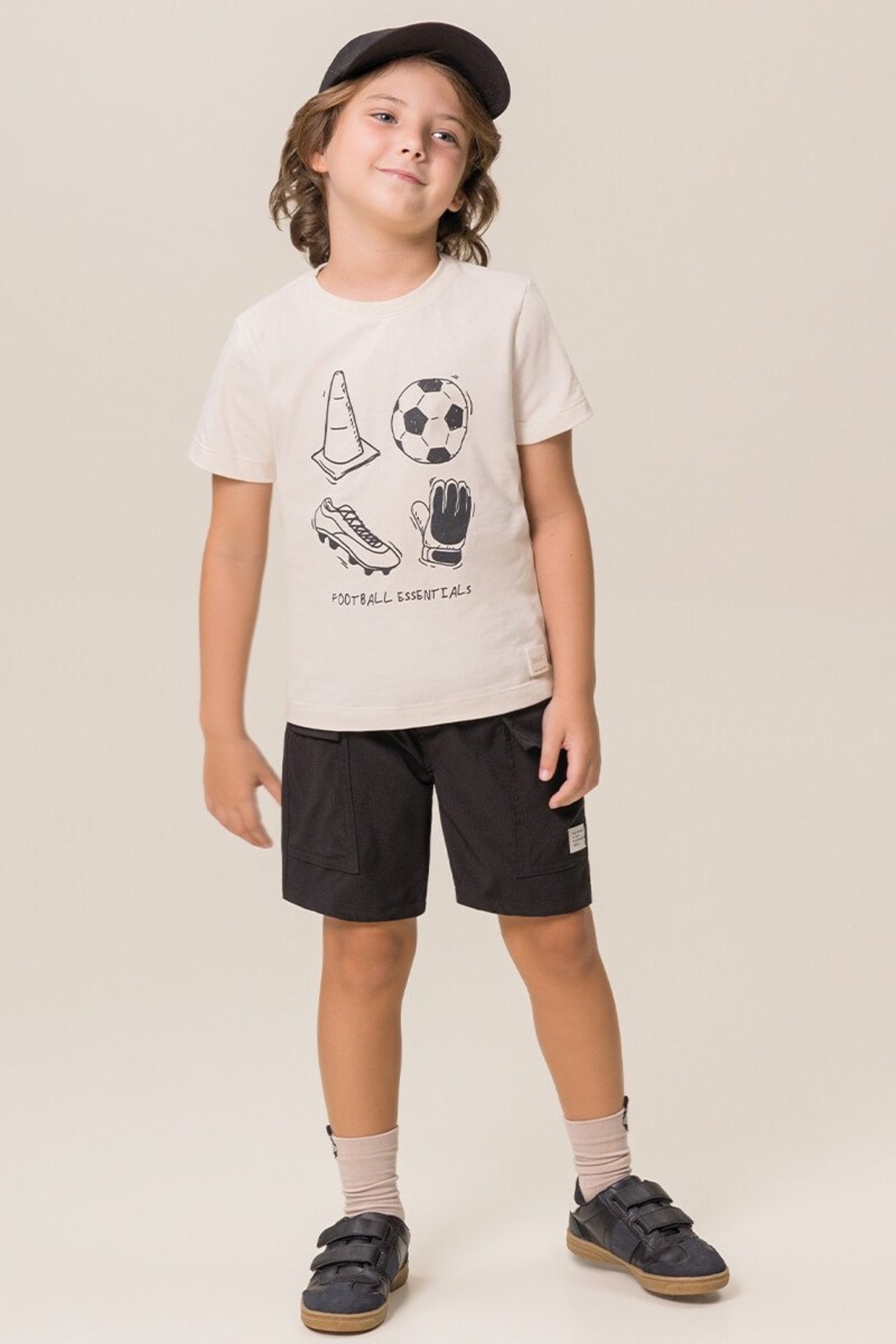 Infantil - Camiseta Bugbee em Meia Malha com Estampa