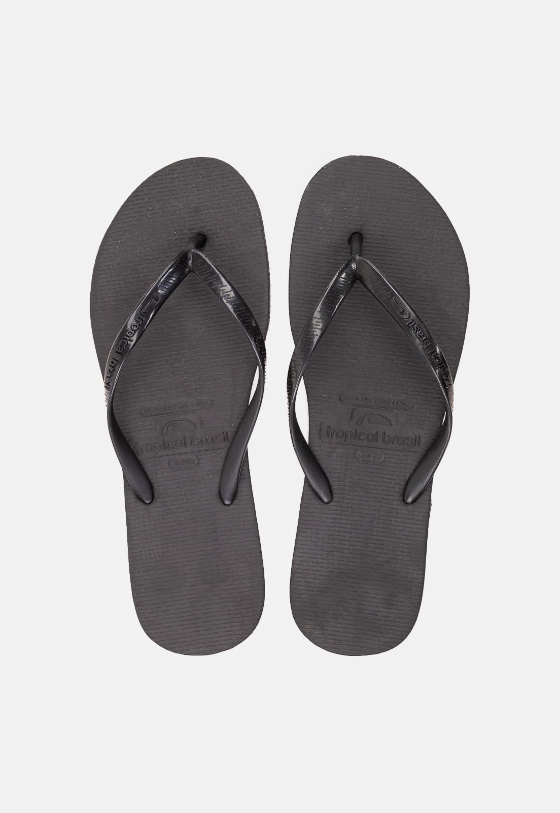 Chinelo Tropical Brasil Bi-Color Slim Preto