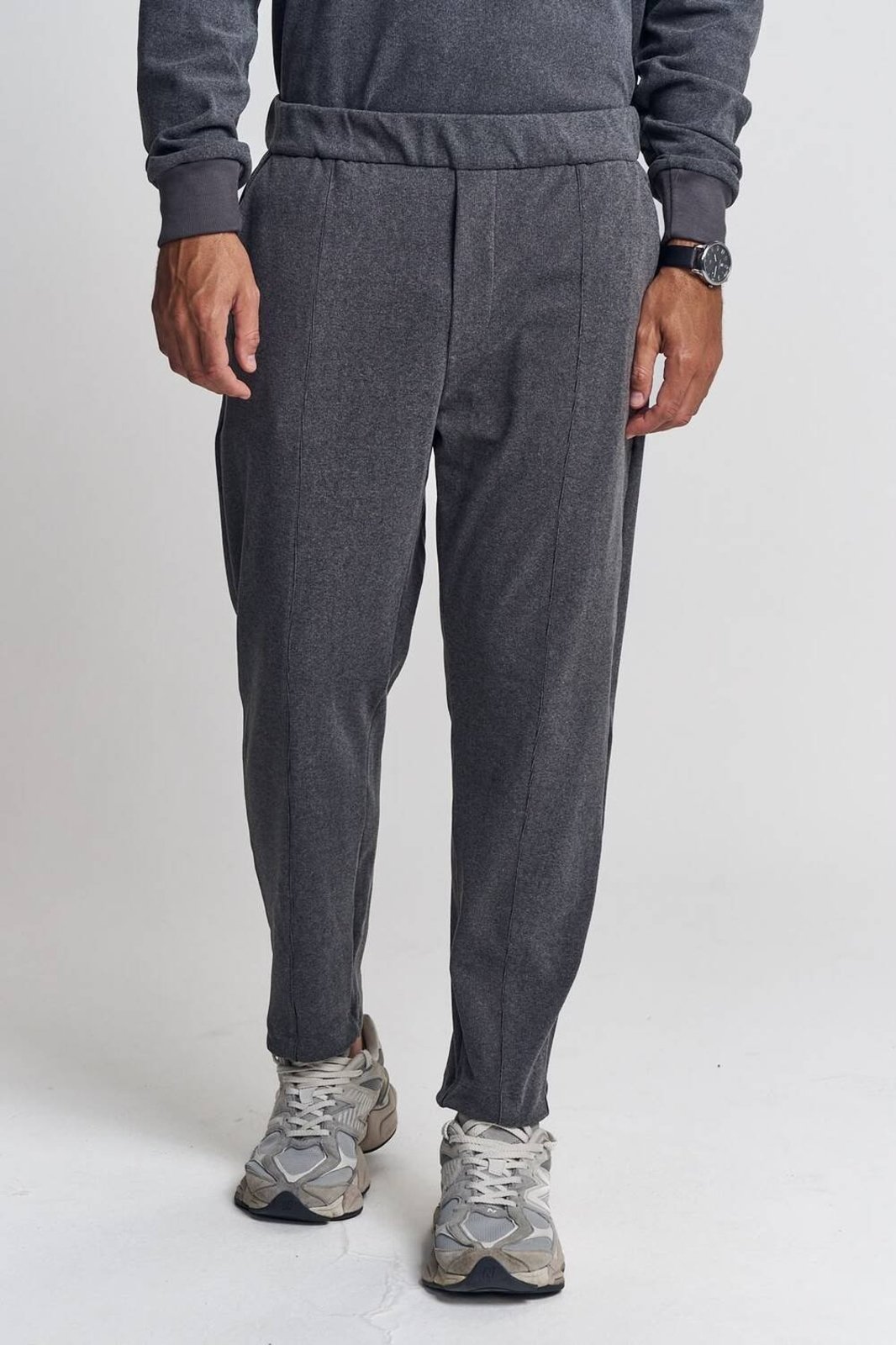 Calça Masculina com Textura - Rafael Triton Cinza Fuligem