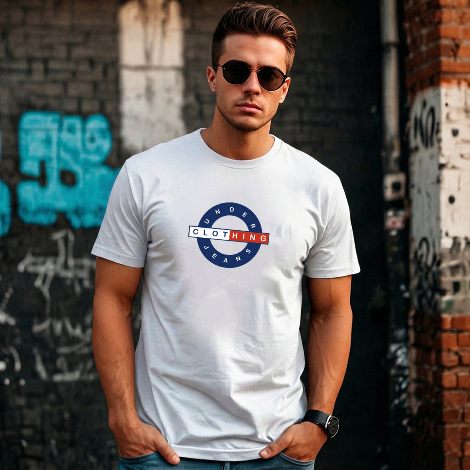 Camiseta Masculina Sartre Algodão Básica Branca Manga Curta Gola Redonda Estilo Versátil Conforto Macia Estampa ClotHing