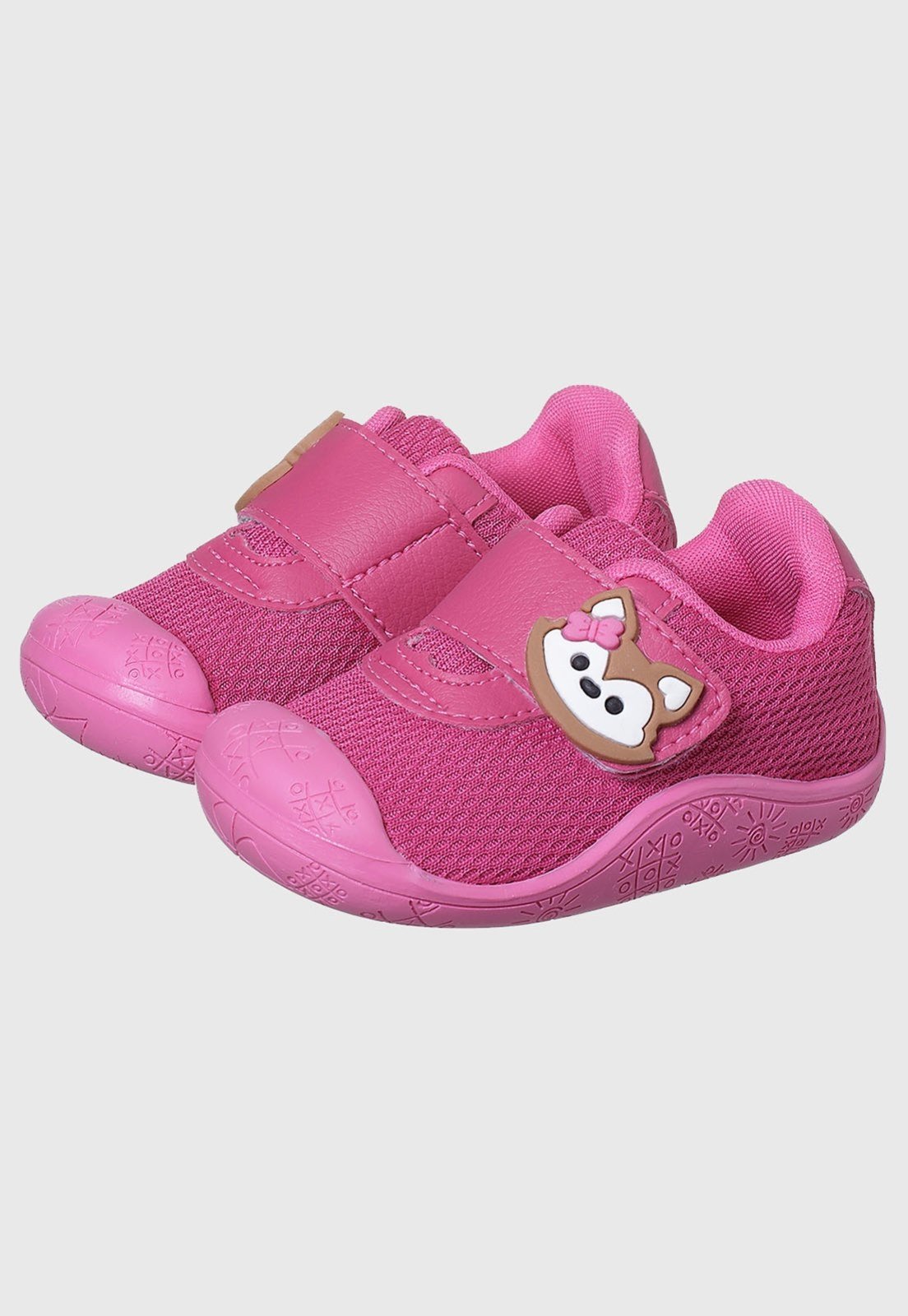 Infantil – Tênis Meia Menina Antiderrapante Raposa Pink tep