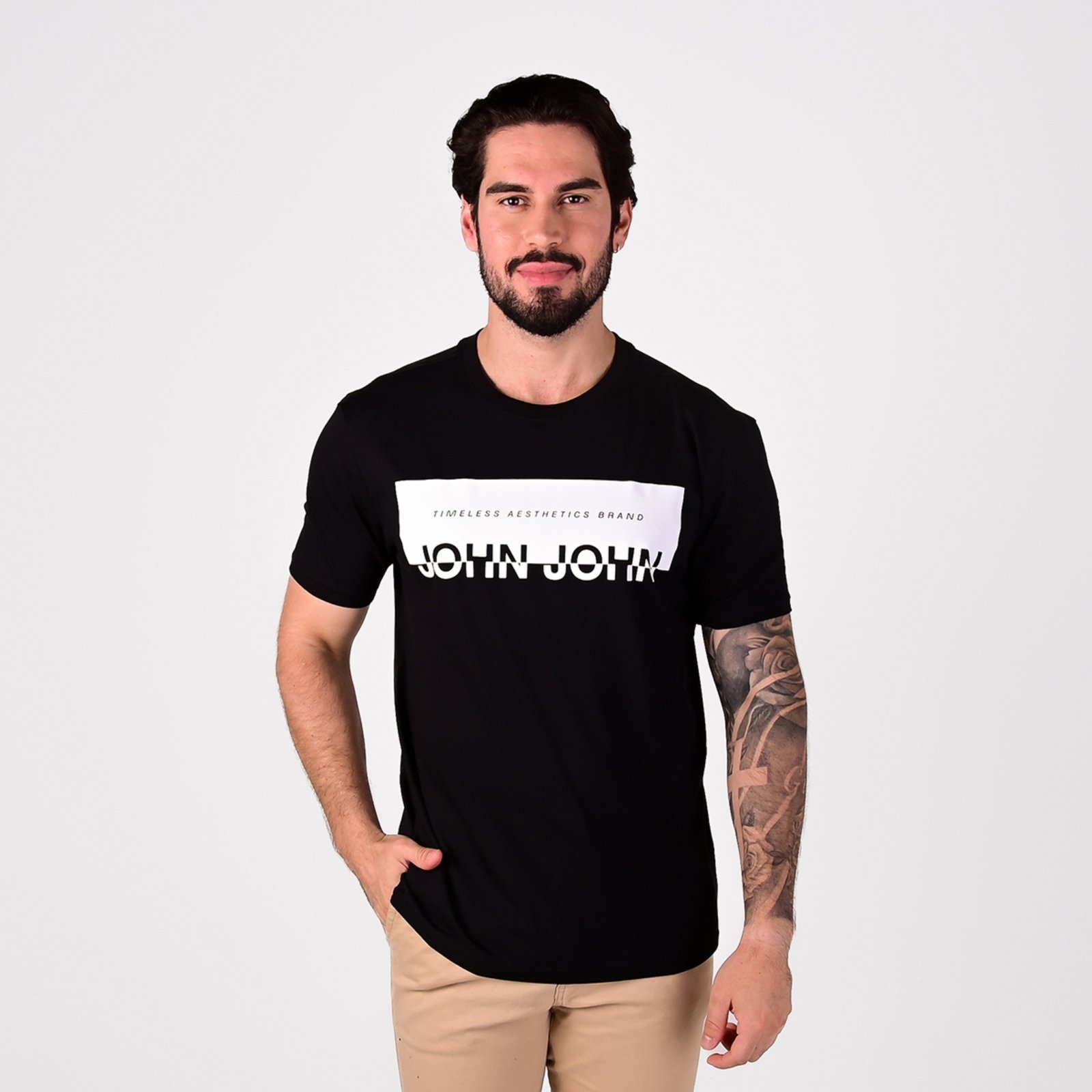 Camiseta John John Double Cut Preta