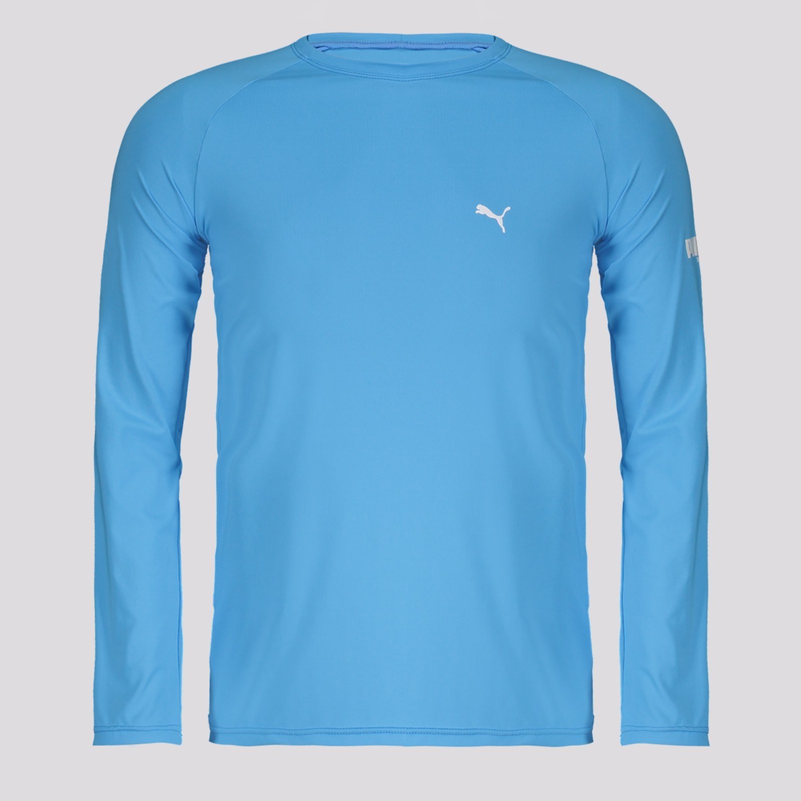 Camiseta Manga Longa Puma UV50+ Azul e Branca