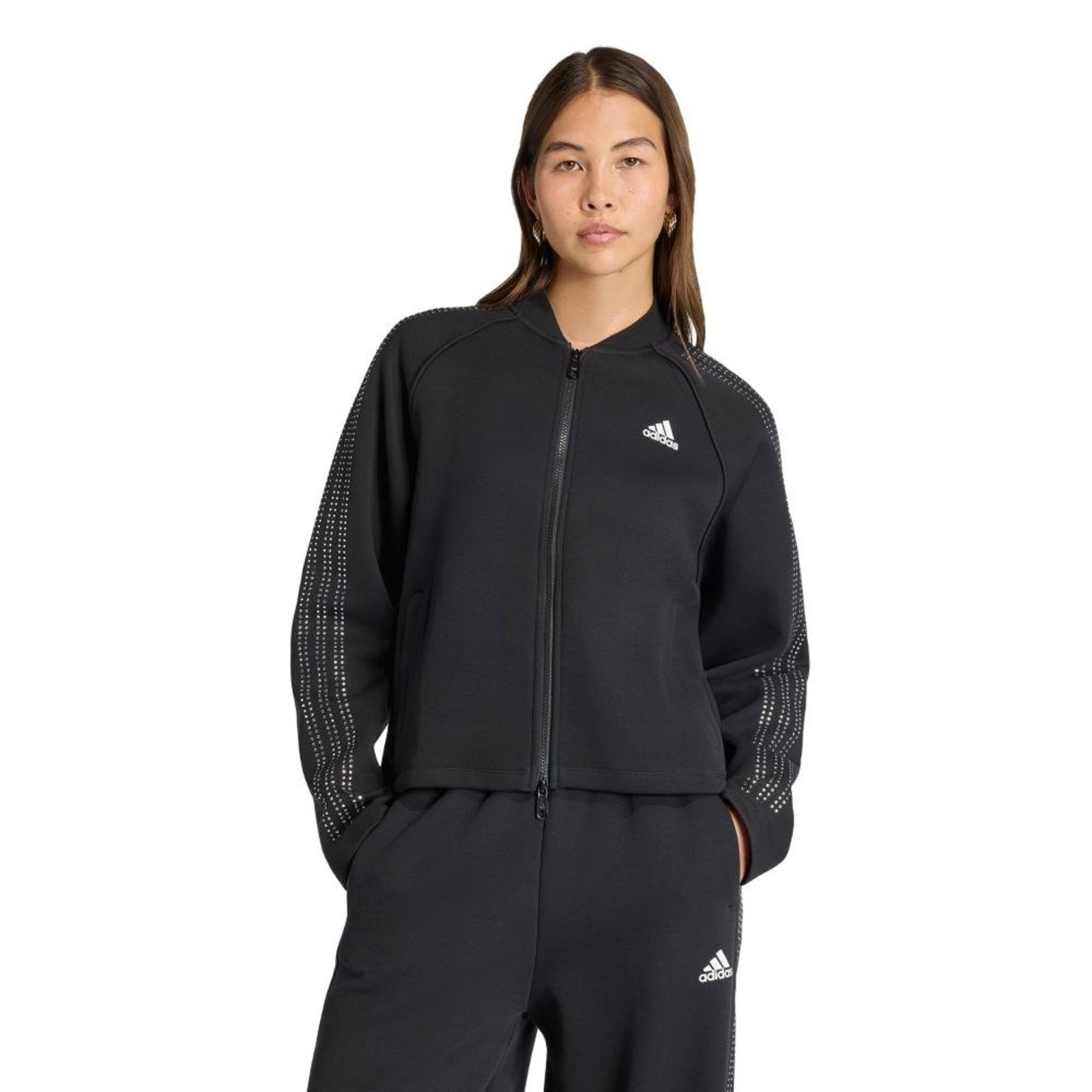 JAQUETA BOMBER COM STRASS adidas Originals Preto