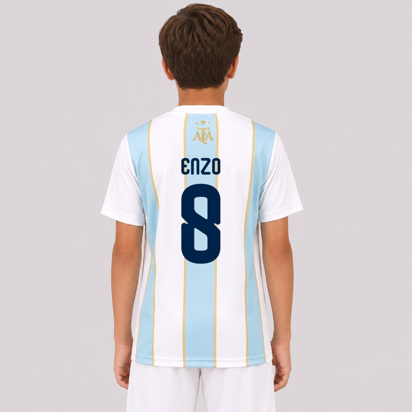 Camisa Argentina Juvenil Classic 8 Enzo