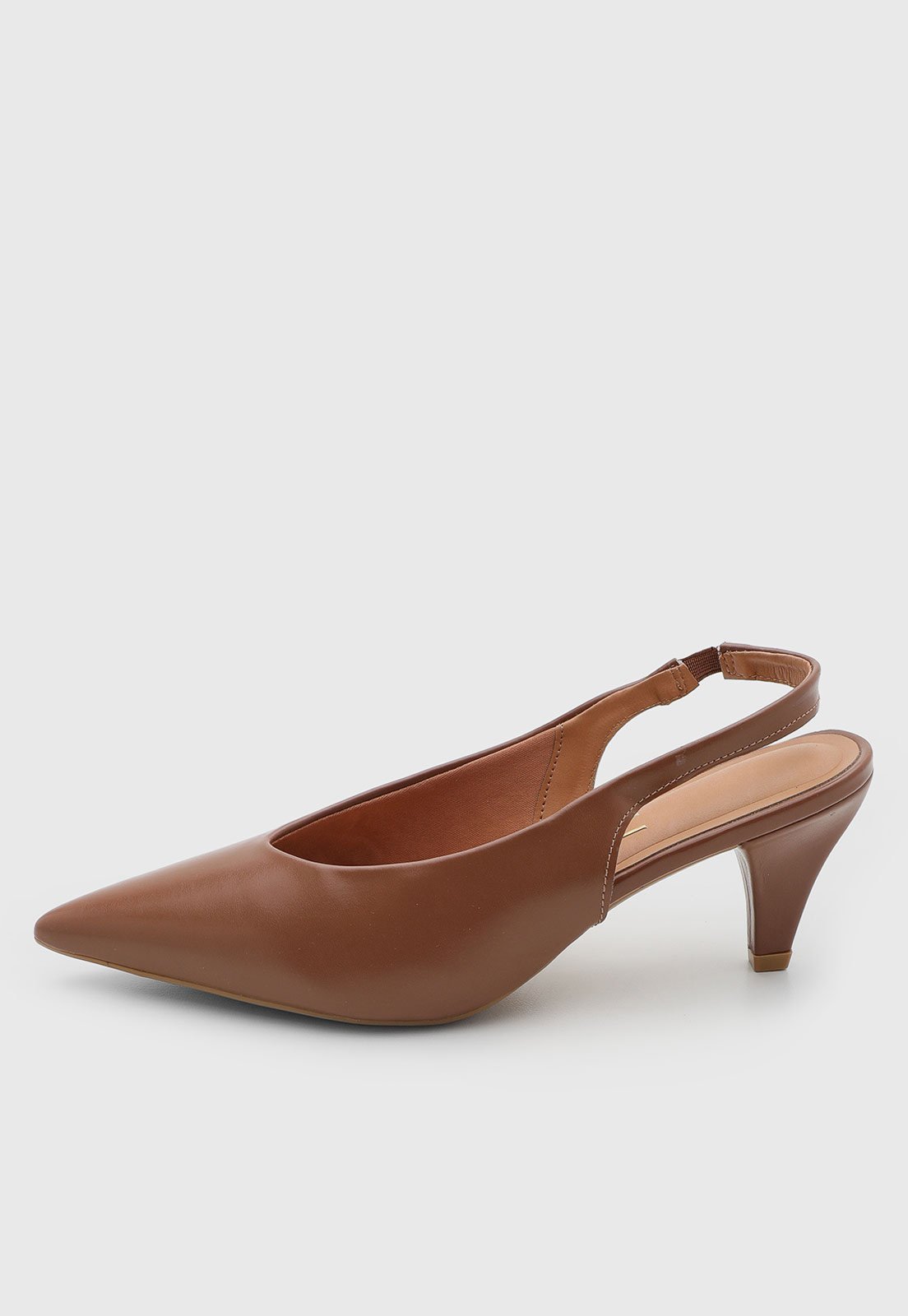 Scarpin Feminino Vizzano Salto Slingback Marrom