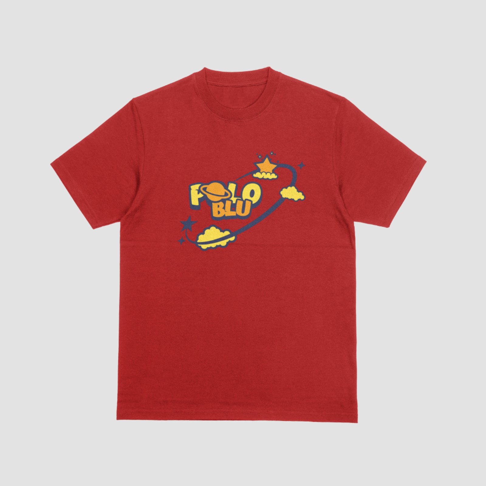 Infantil – Camiseta Masculina Verão Polo Blu Vermelha Algodão do RN ao GG