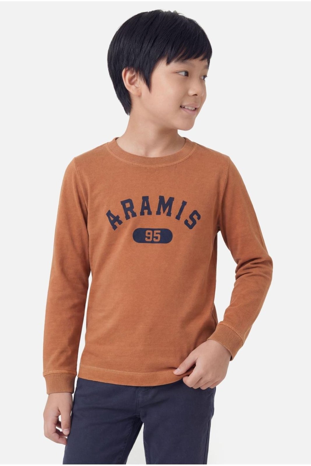 Infantil - Camiseta Aramis Manga Longa Estampa Ferrugem 117