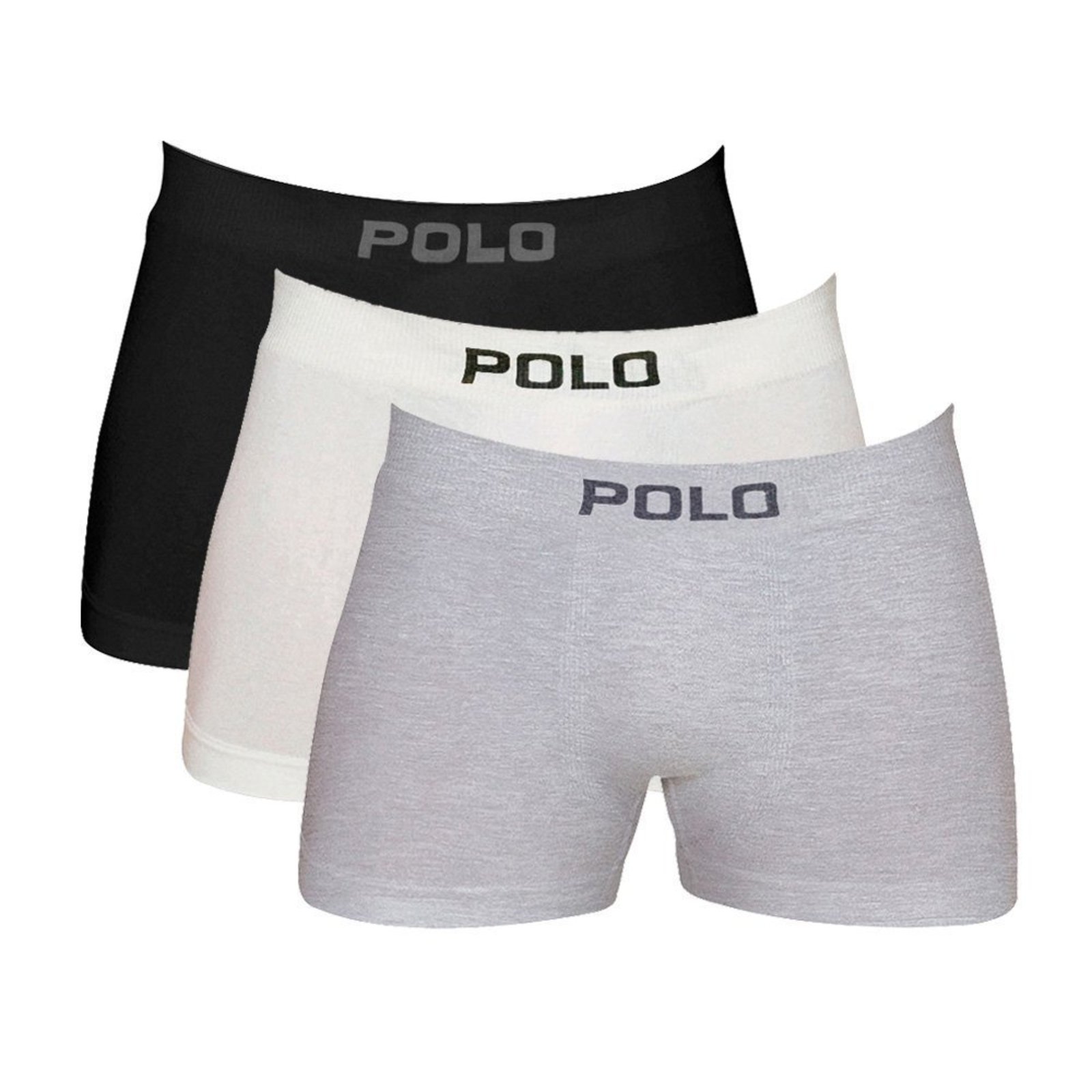 Kit 3 Cuecas Boxer Polo Star Algodão Sem Costura Sortida