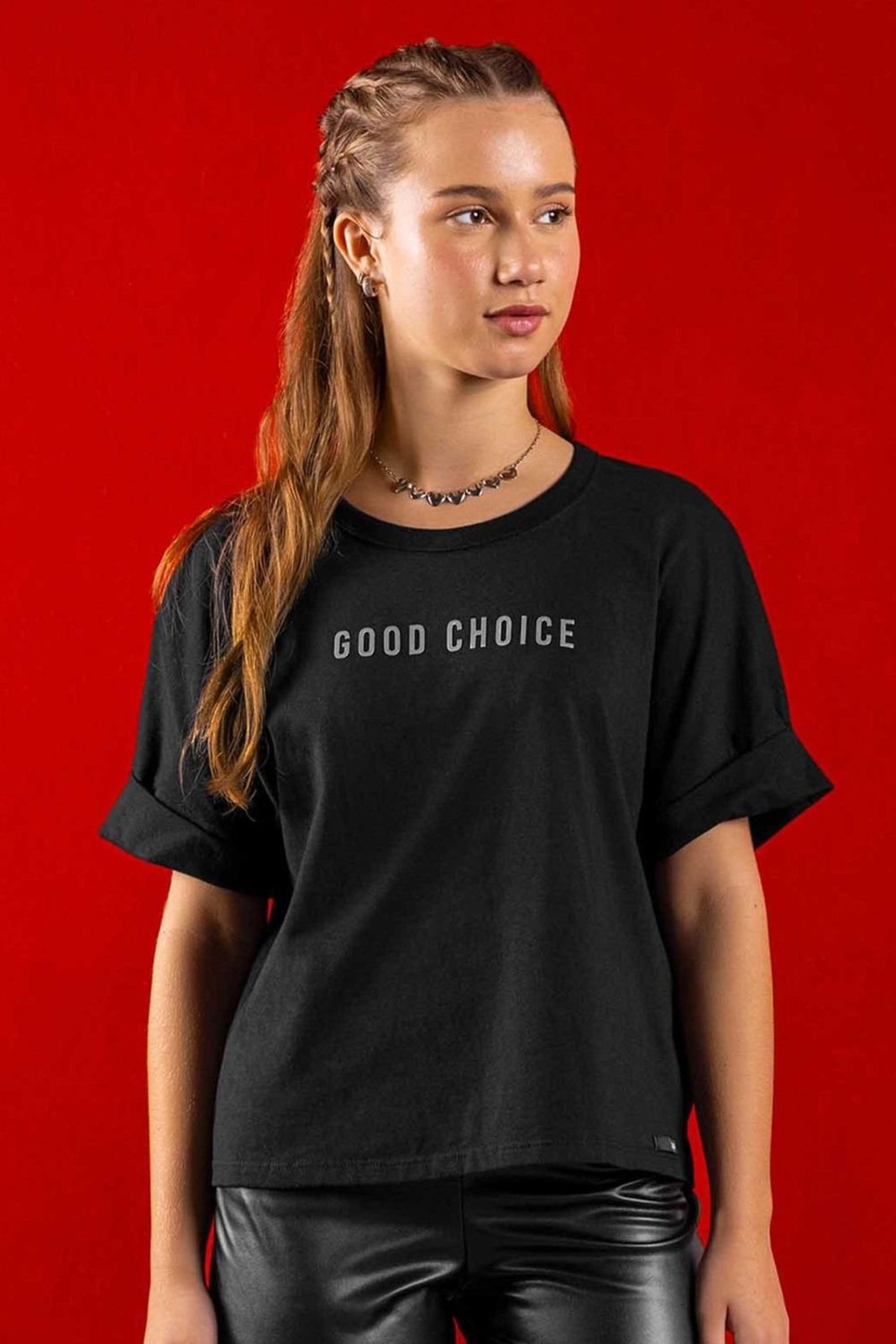 Infantil - Blusa Juvenil Menina Manga Dobrada Beats Preto