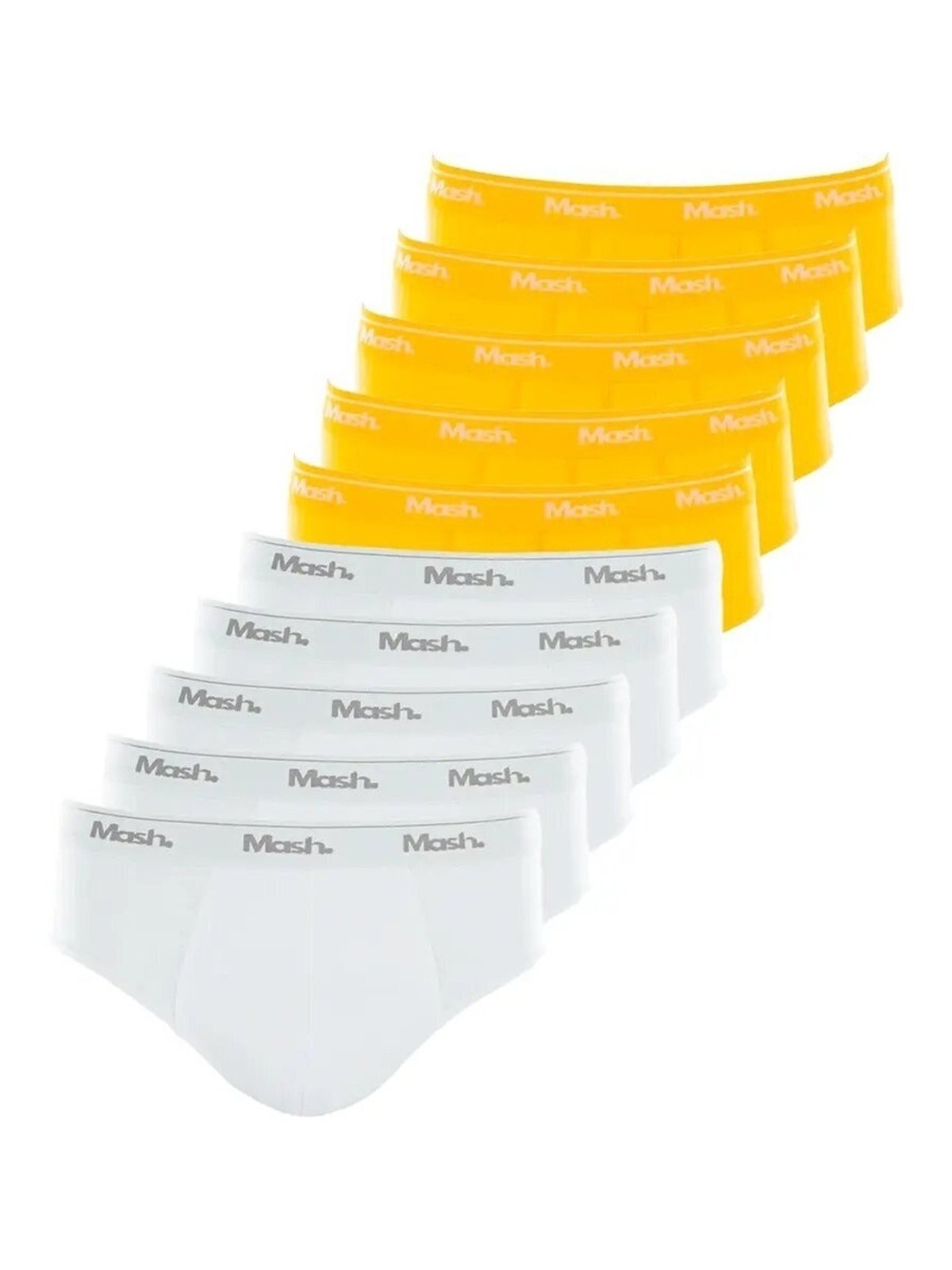 Kit com 10 Cuecas Slip Mash 073.58 Amarelo