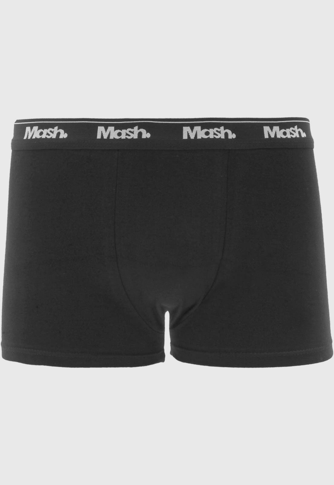 Vista 3 Kit 4pçs Cueca MASH Boxer Logo Preta preto MASH preto
