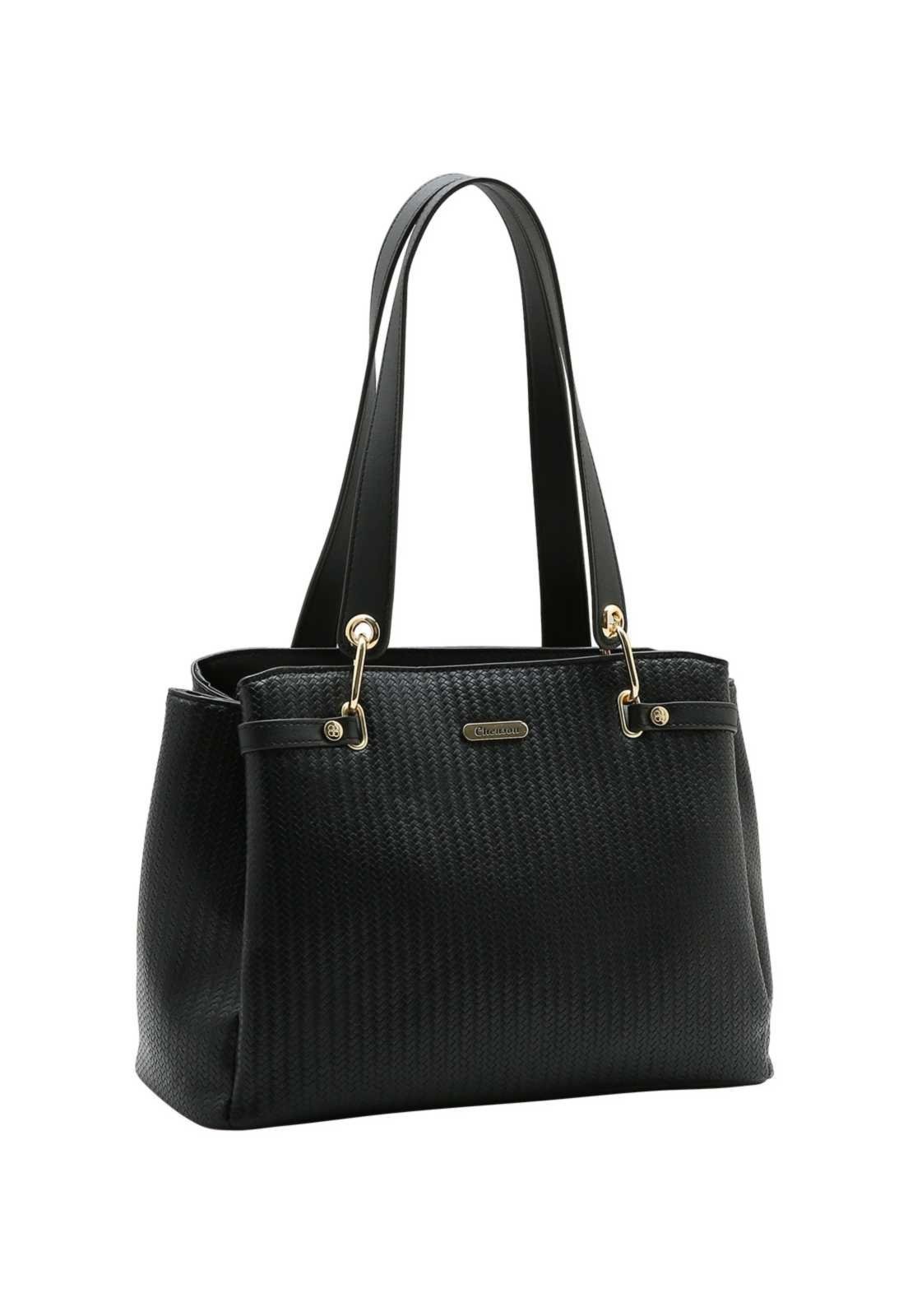 Bolsa Feminina Chenson Ombro Textura Clean 3485972 Preto